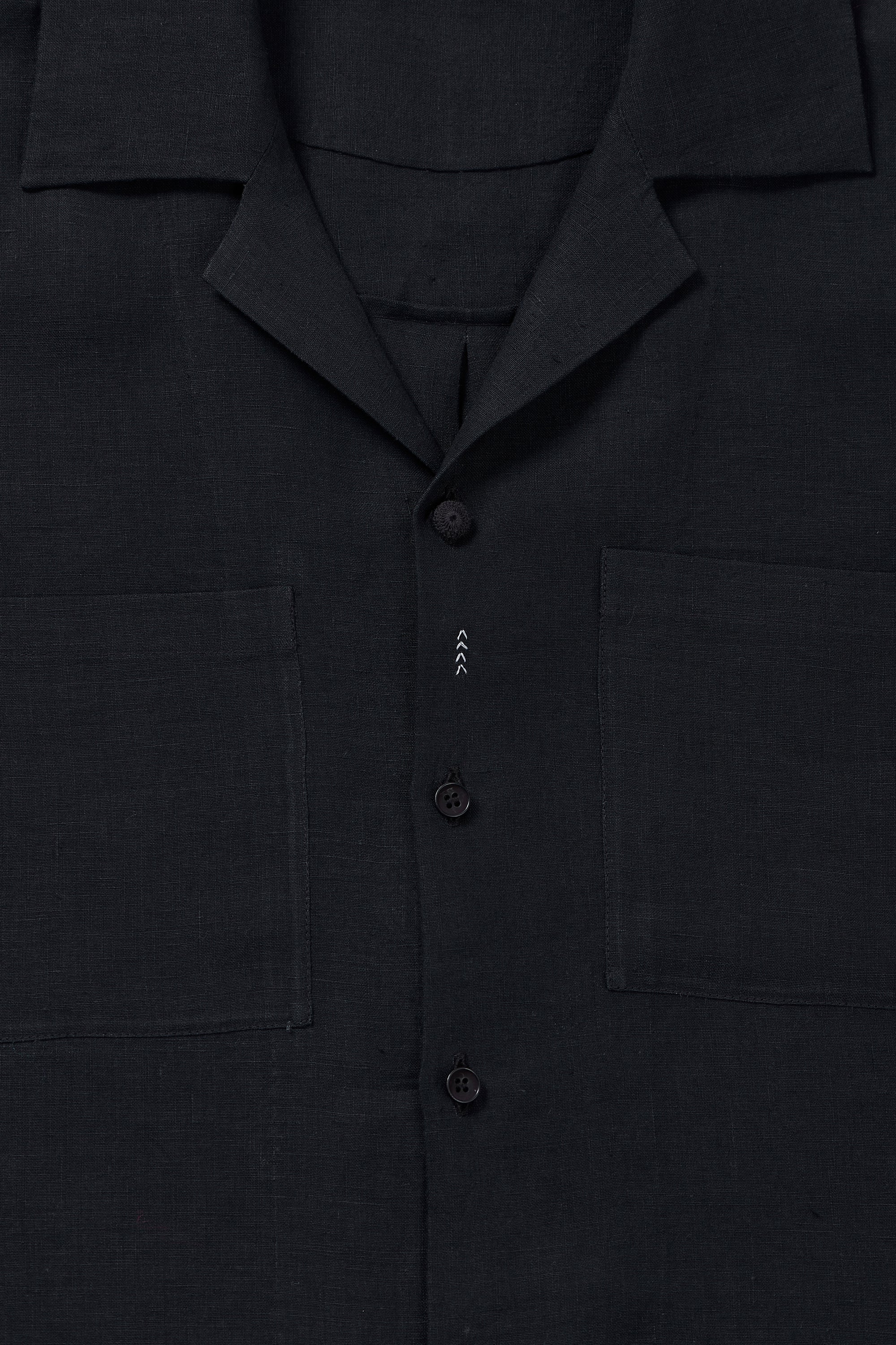 Black Camp Collar Shirt