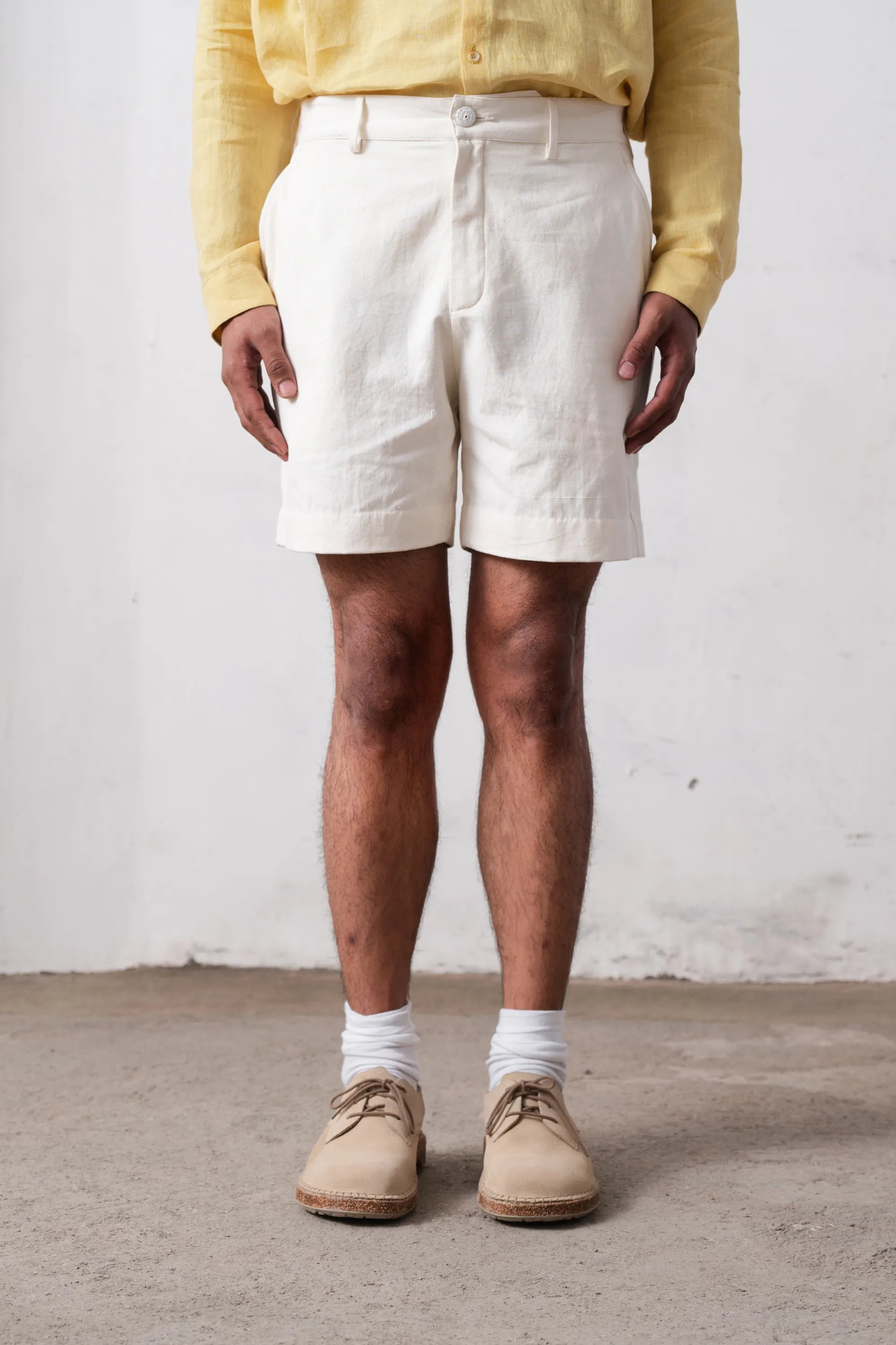 Ecru Regular Shorts