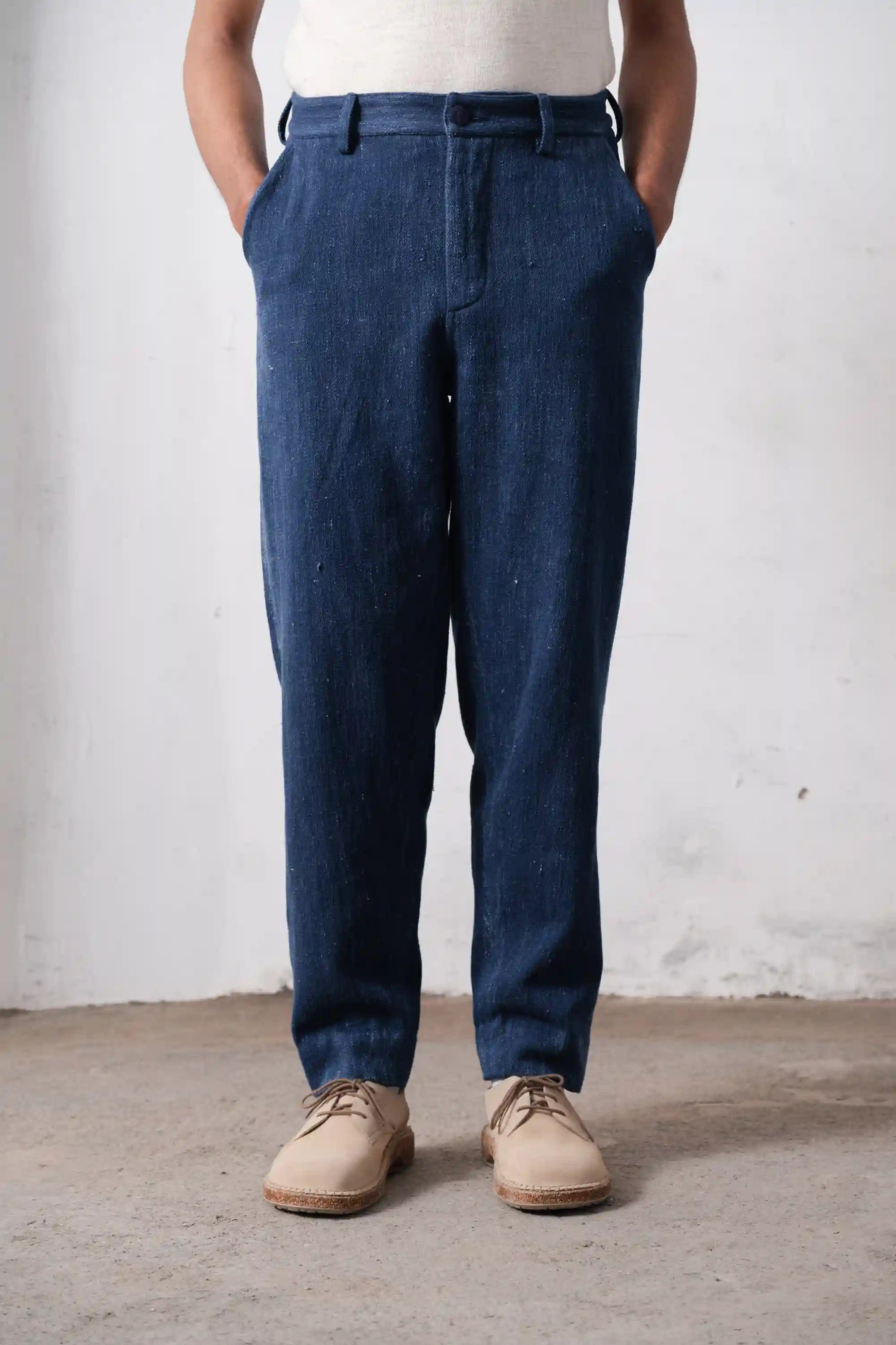 Medium Indigo Tapered Denim Trousers