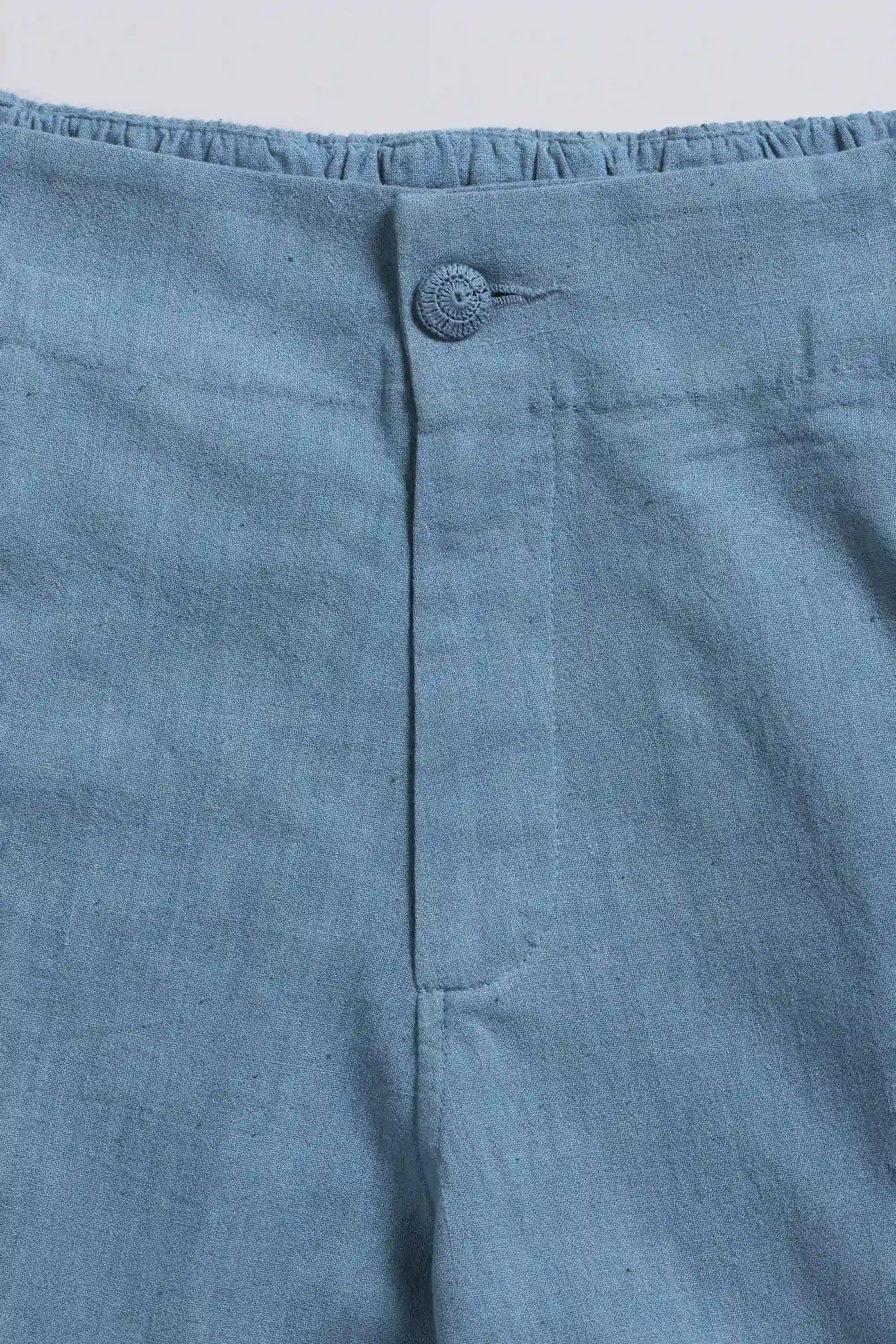 Woven Powder Blue Joggers