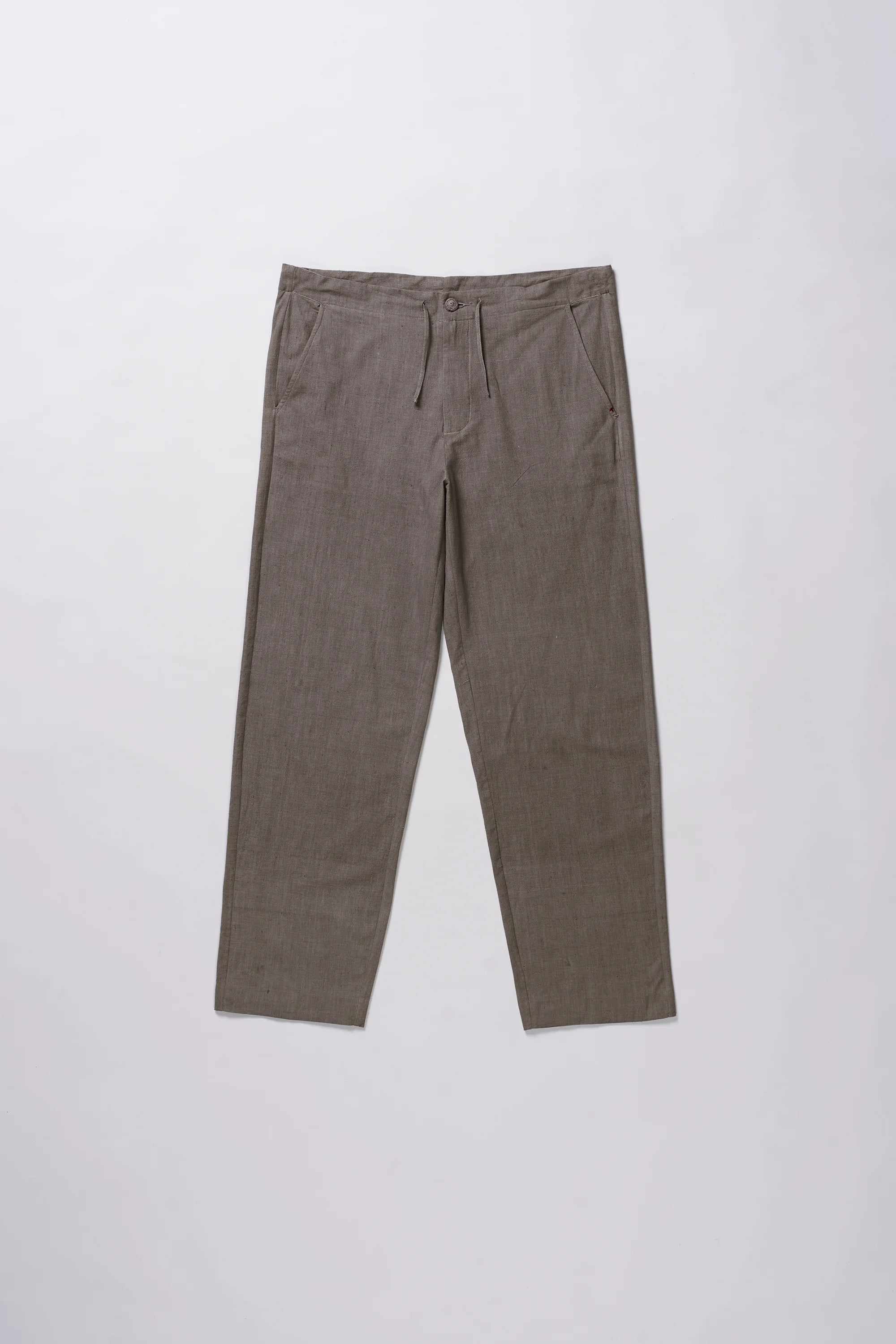 Drawstring Cotton Pant in Ash Grey