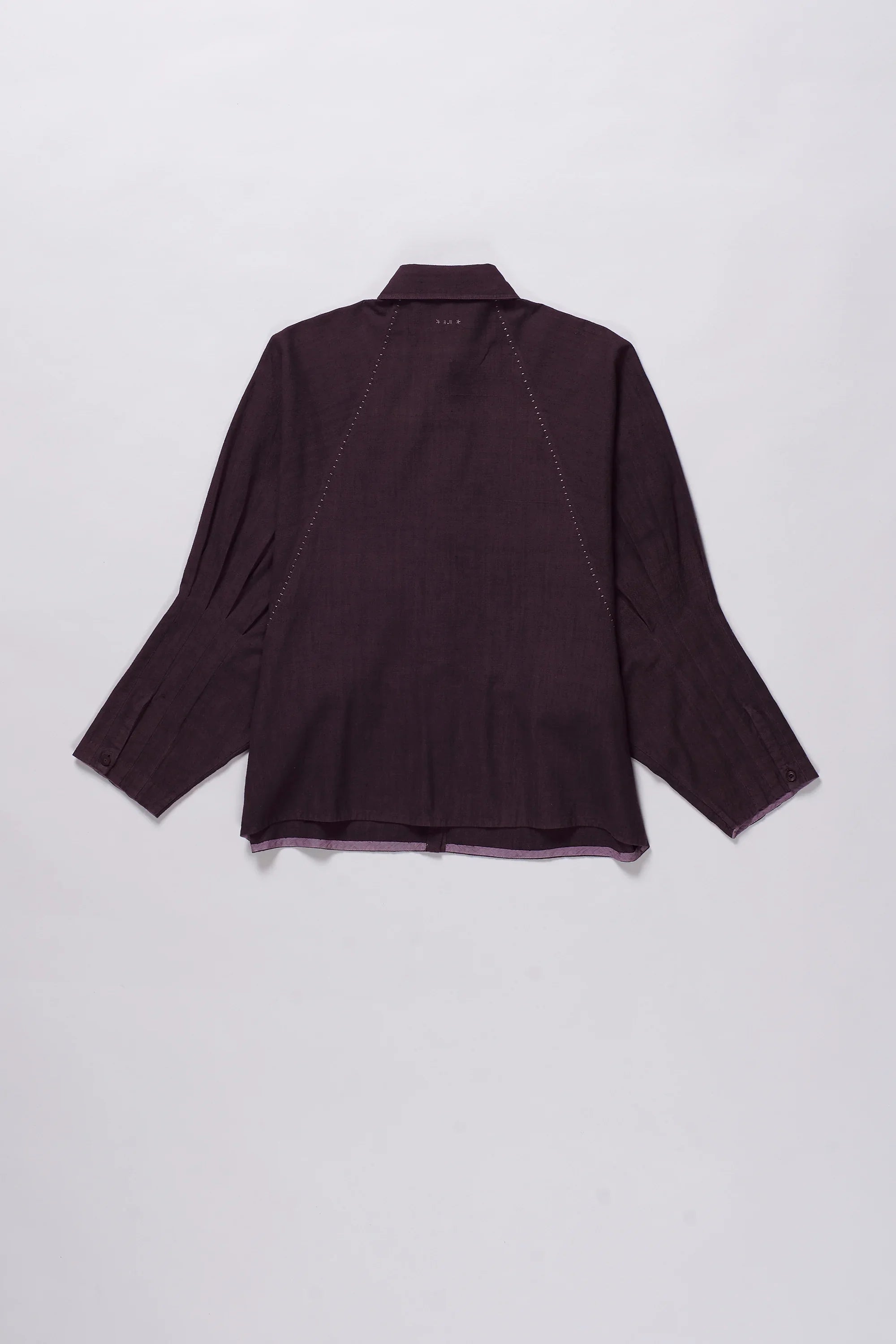 Purple Red Raglan Sleeve Shirt