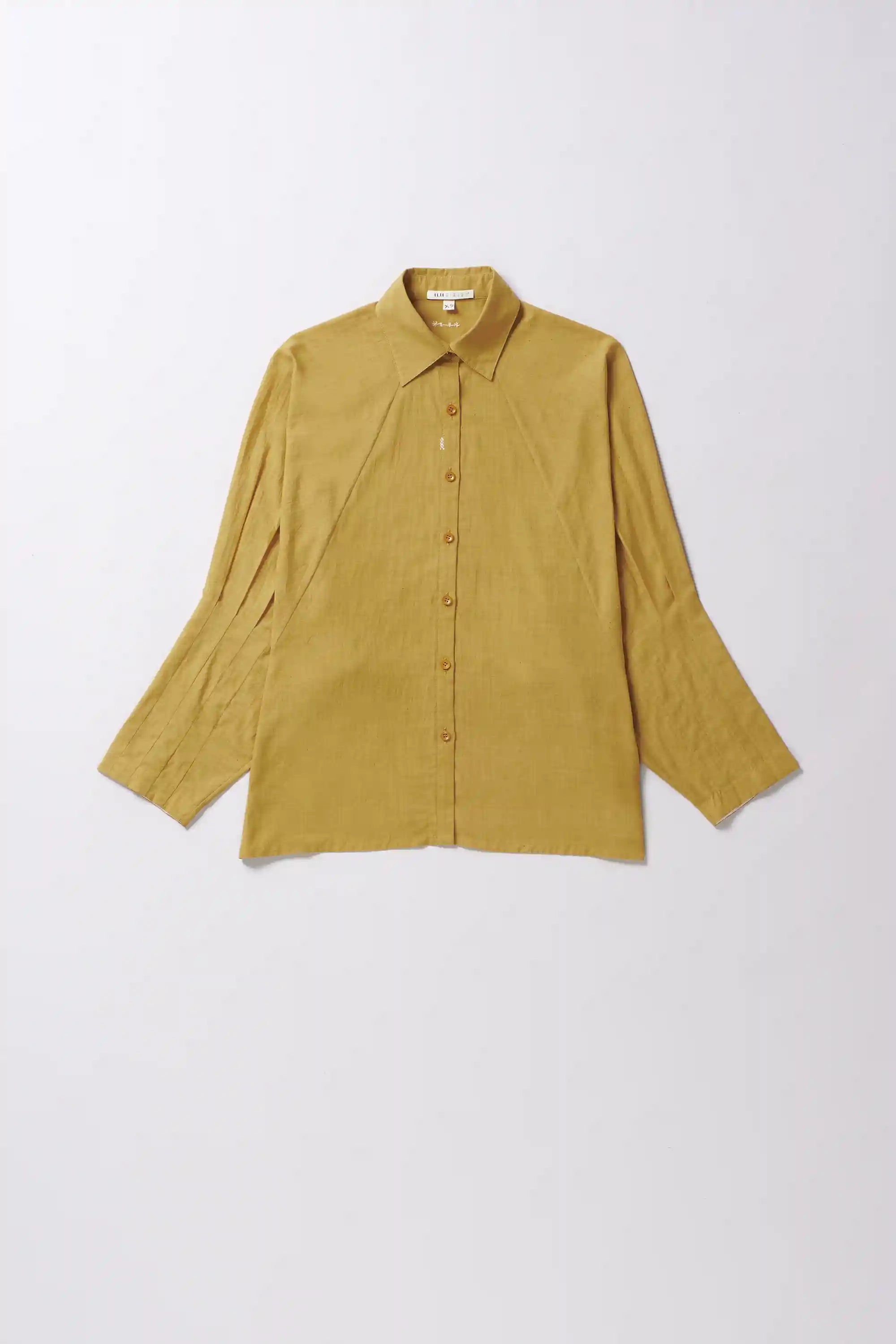 Cotton ochre yellow shirt