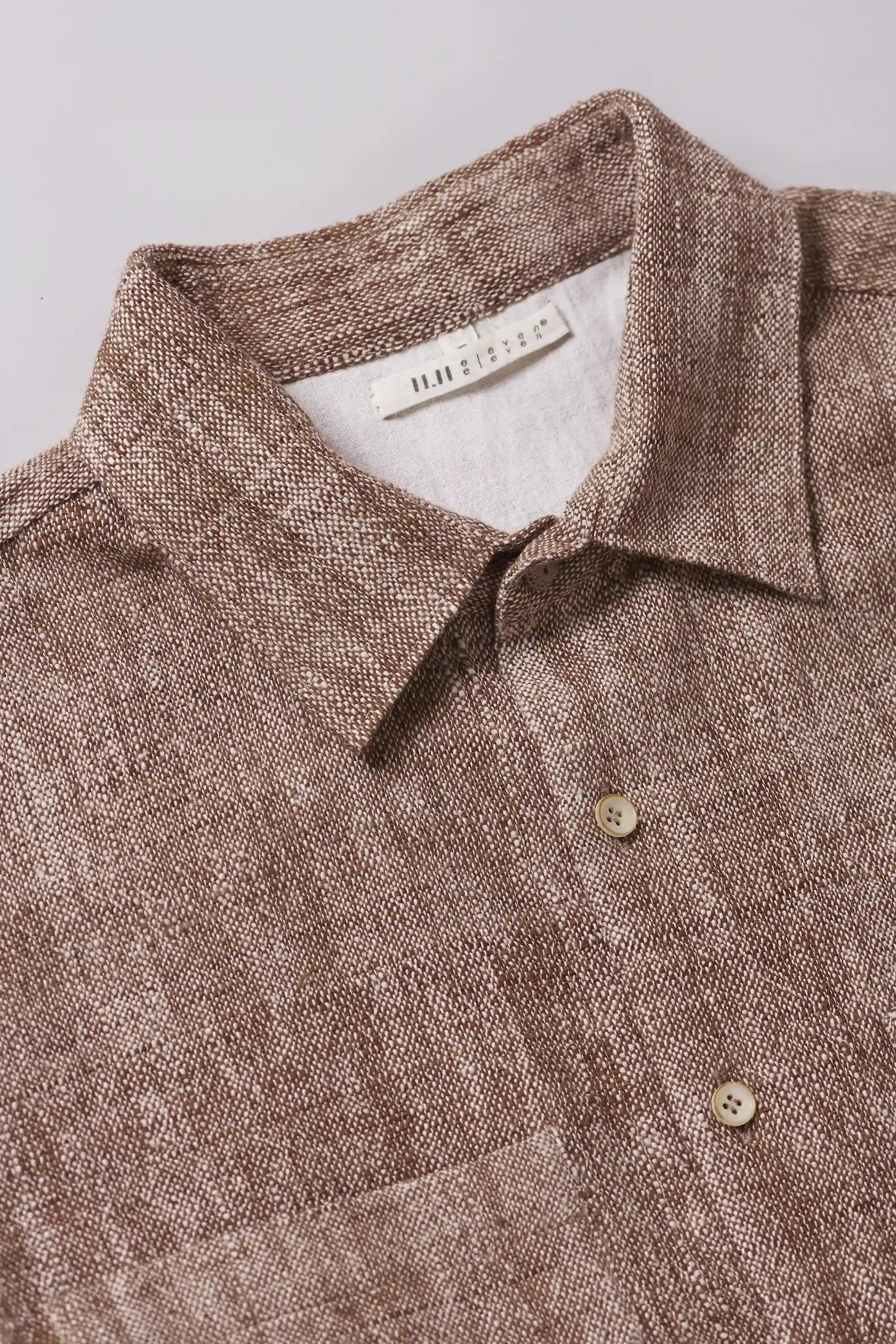 Fabric close-up with collar and buttons