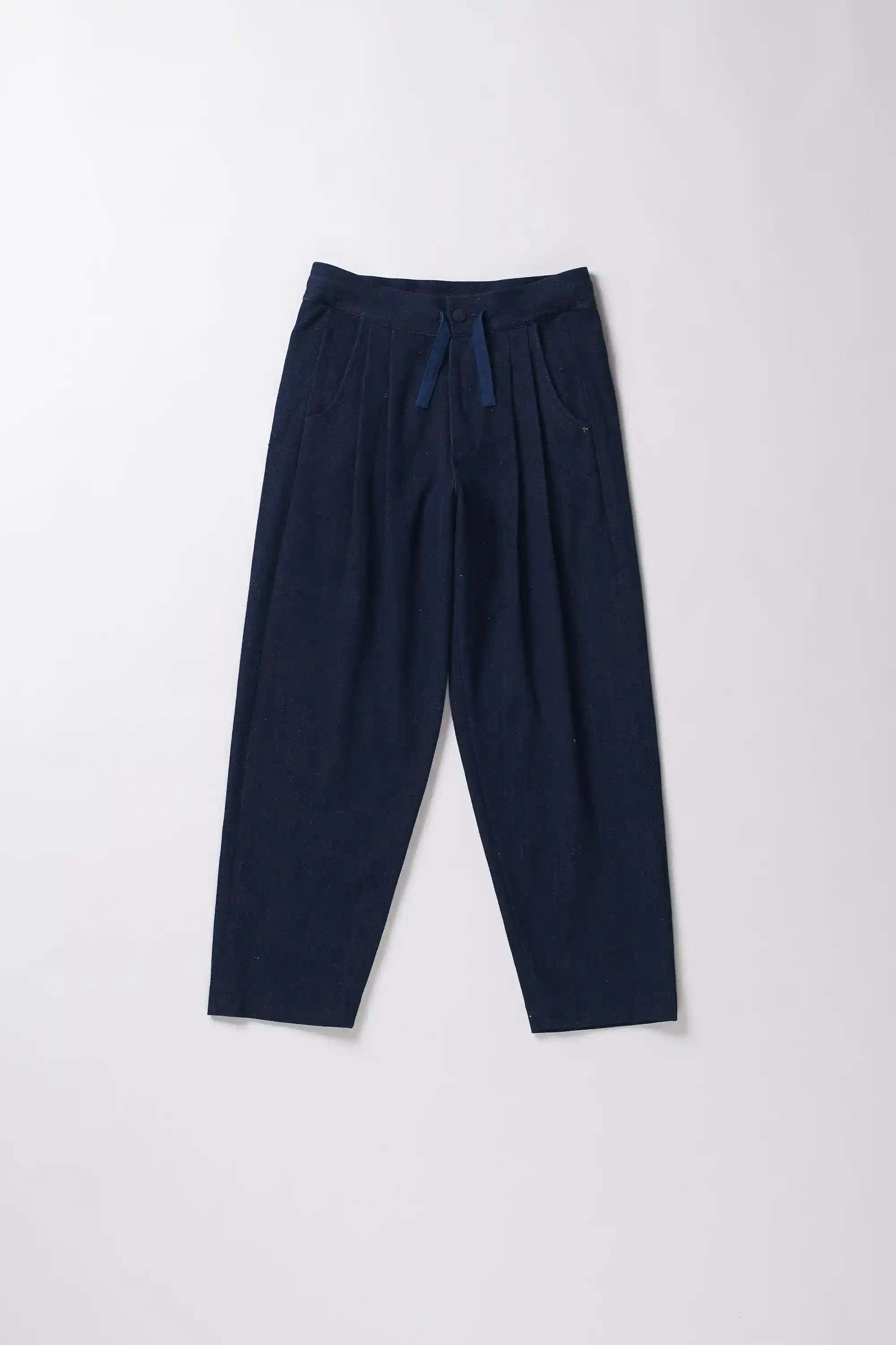 Indigo Denim Wide Leg Trousers