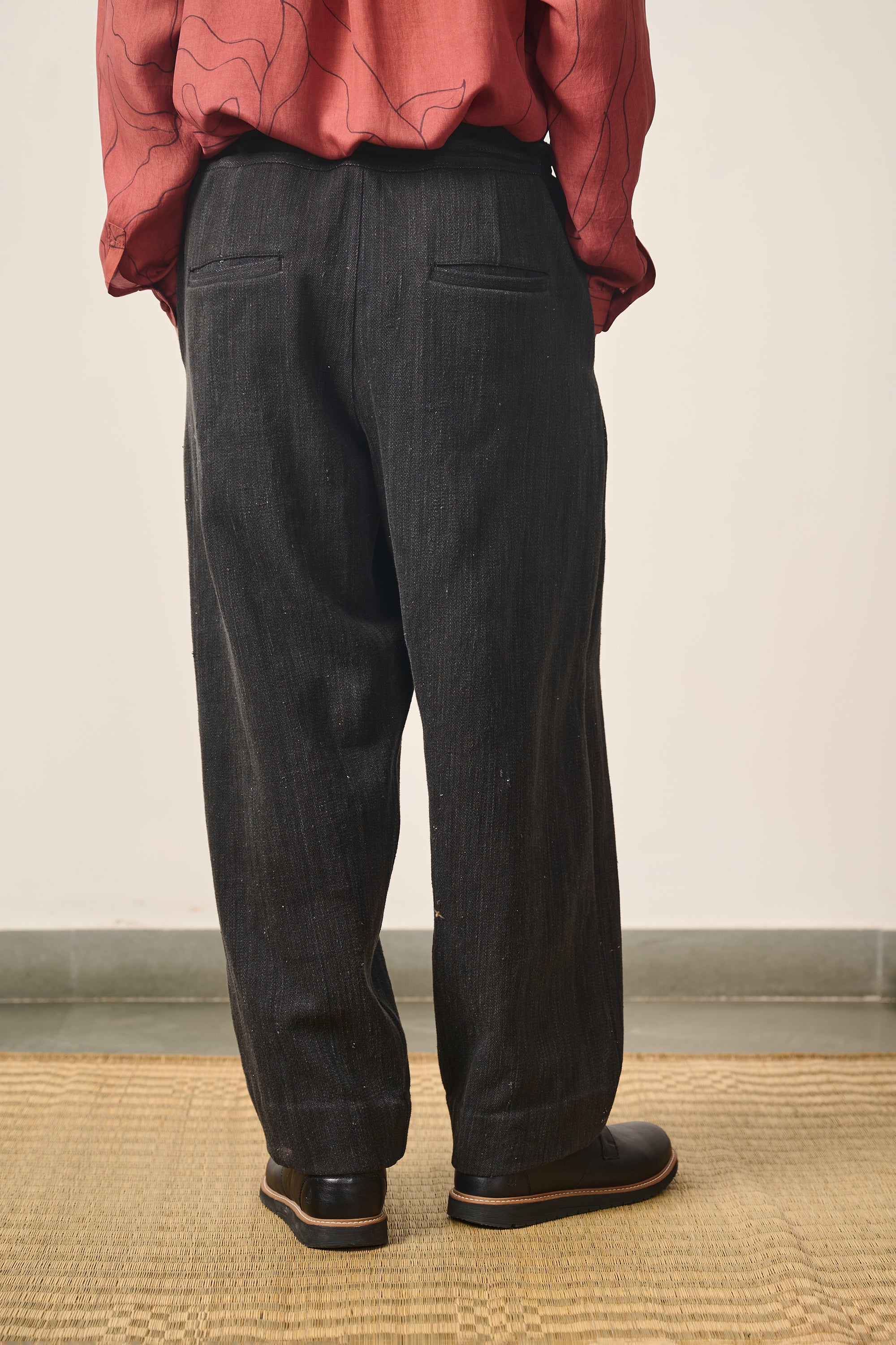 MIDNIGHT INDIGO HANDSPUN COTTON DENIM PANT