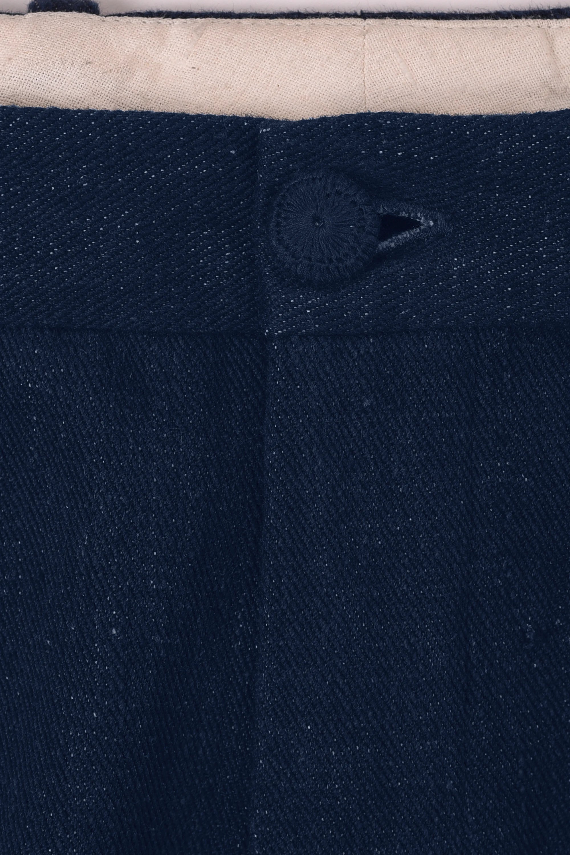 Handspun Denim Trousers In Indigo