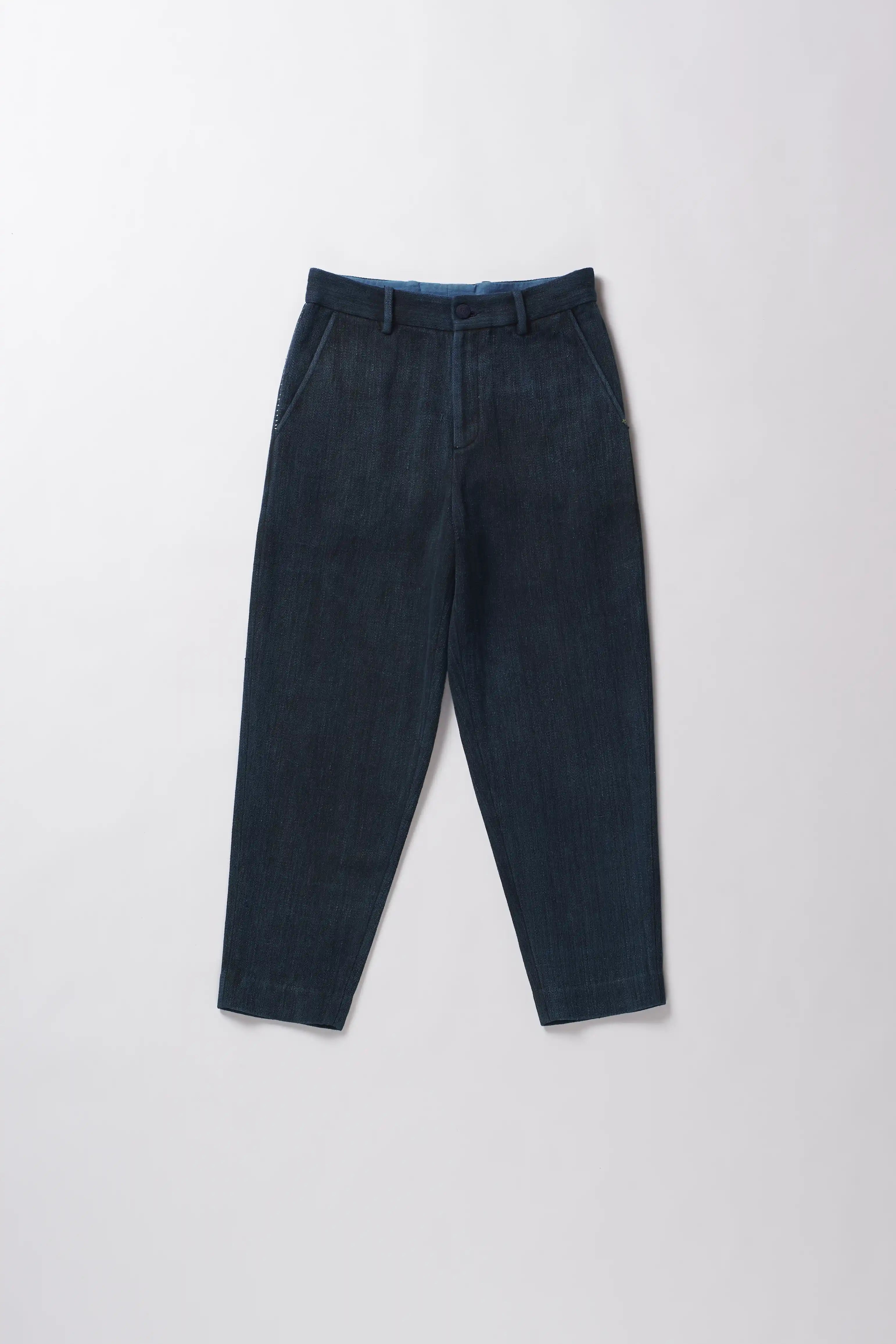 Midnight Indigo Washed Effect Denim Trousers