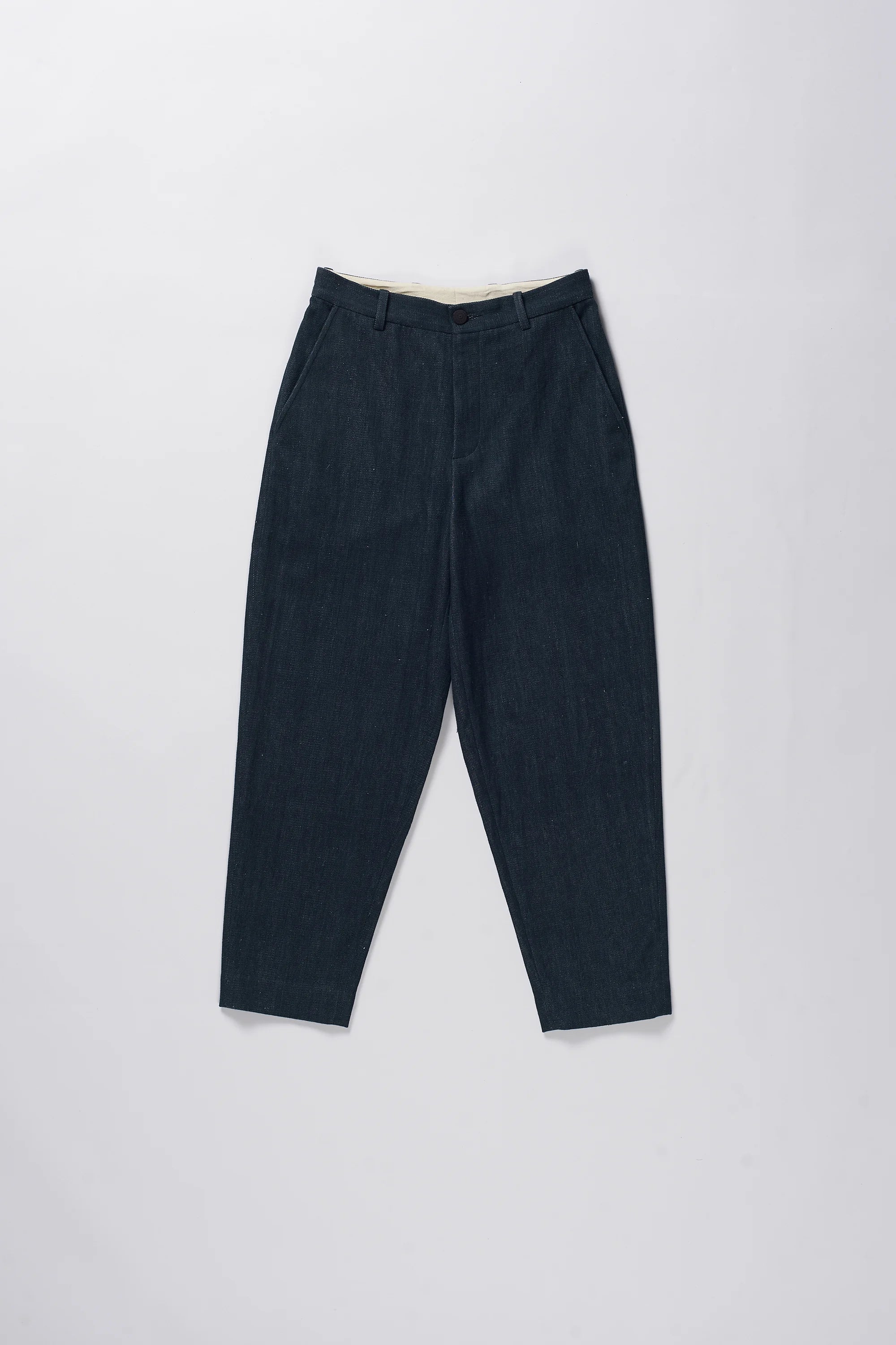 Midnight Indigo Mid-Rise Denim Trousers