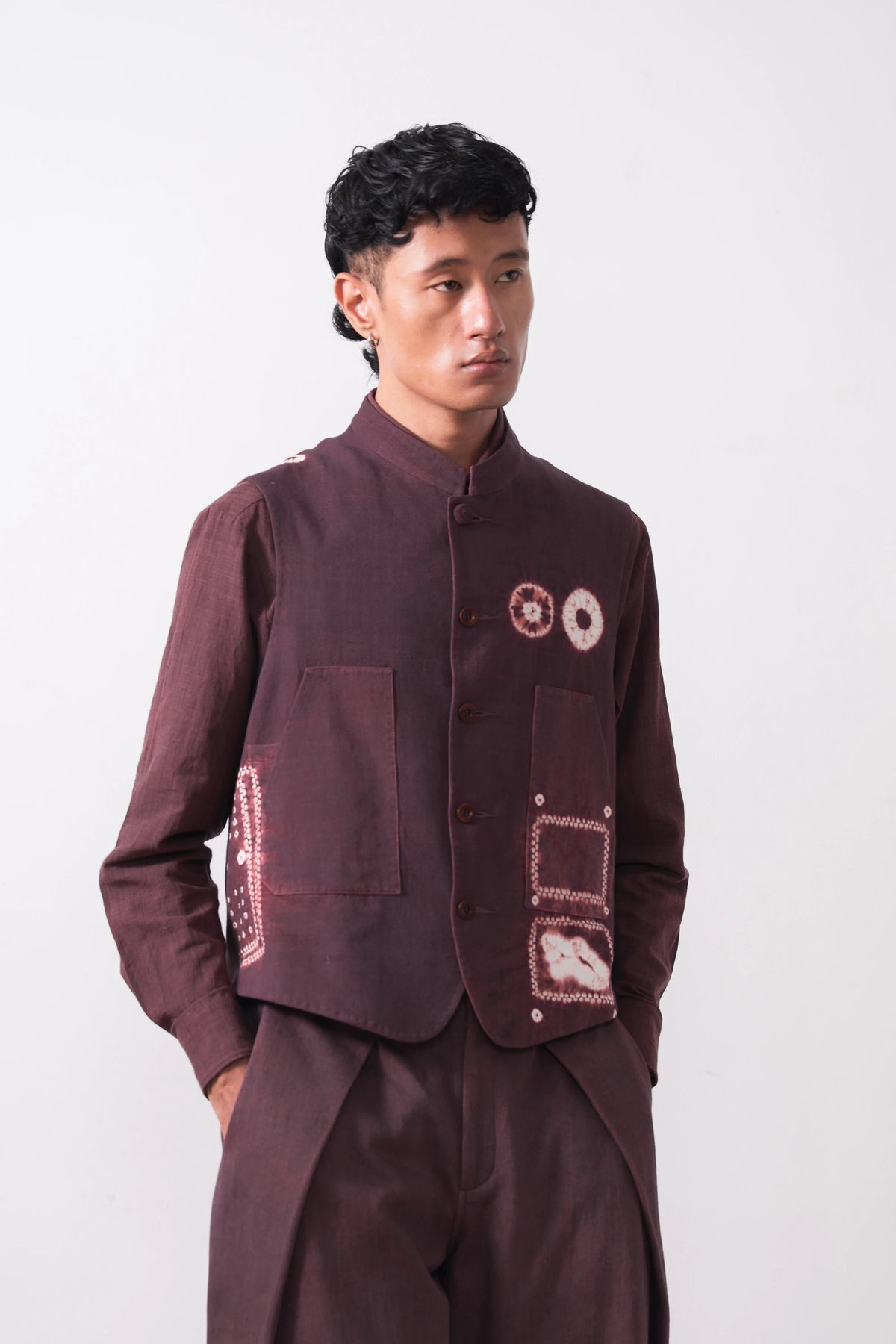 Jp Vest in Purple Red