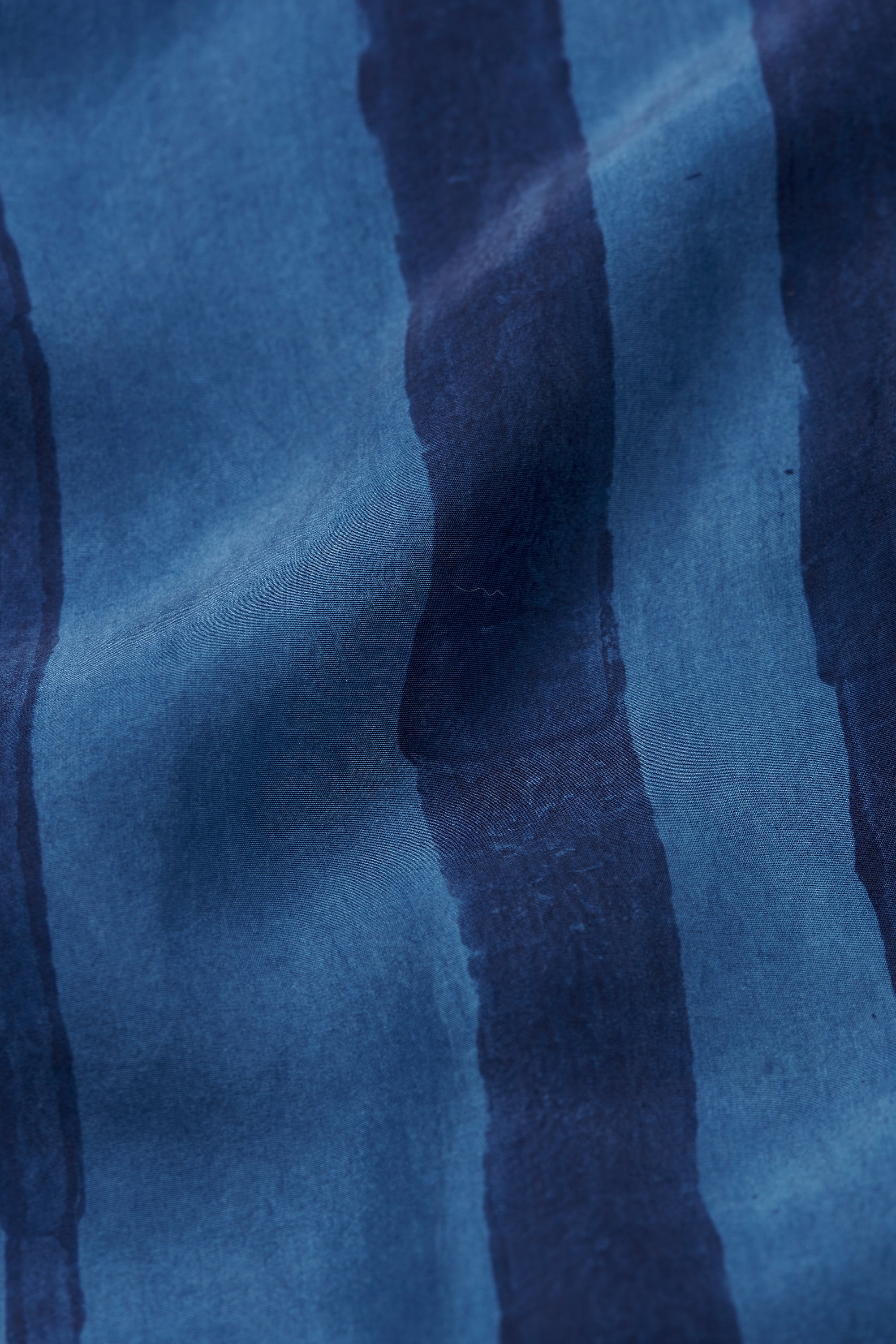 MEDIUM INDIGO BLOCK PRINTED SILK OVERSIZED JACKET