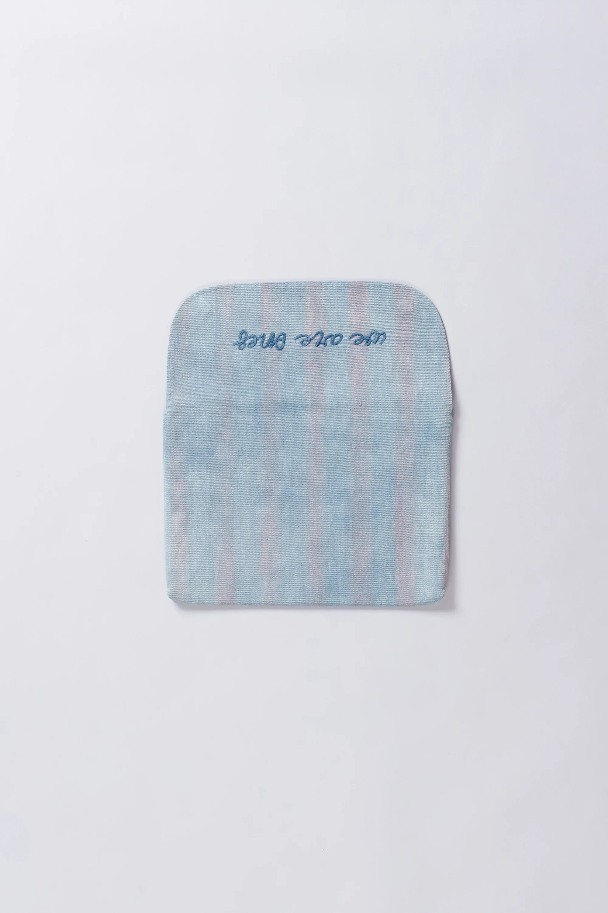 Screen Printed Laptop Sleeve in Light Indigo