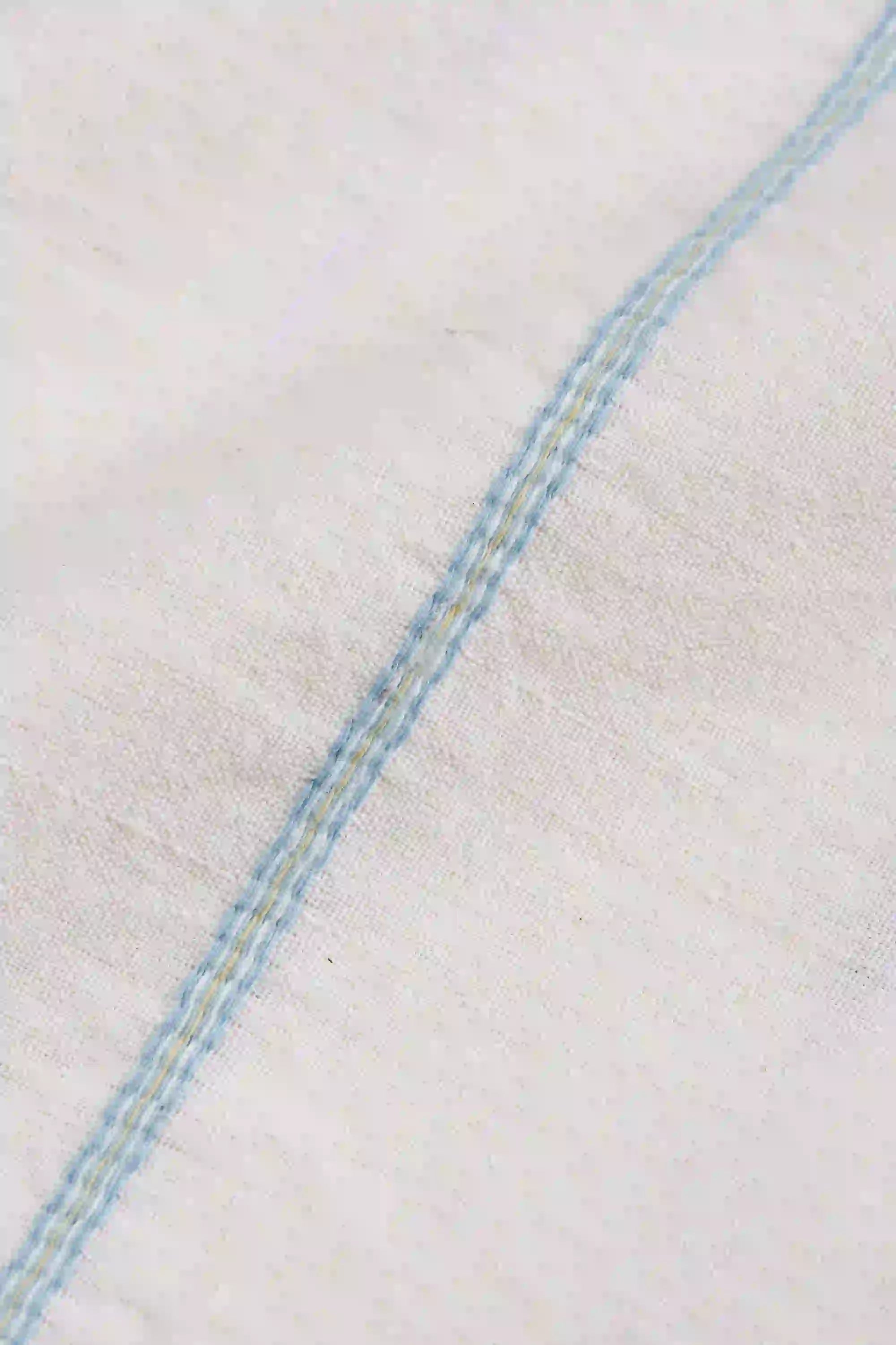 Fabric close-up with yarn-dyed stripes art work