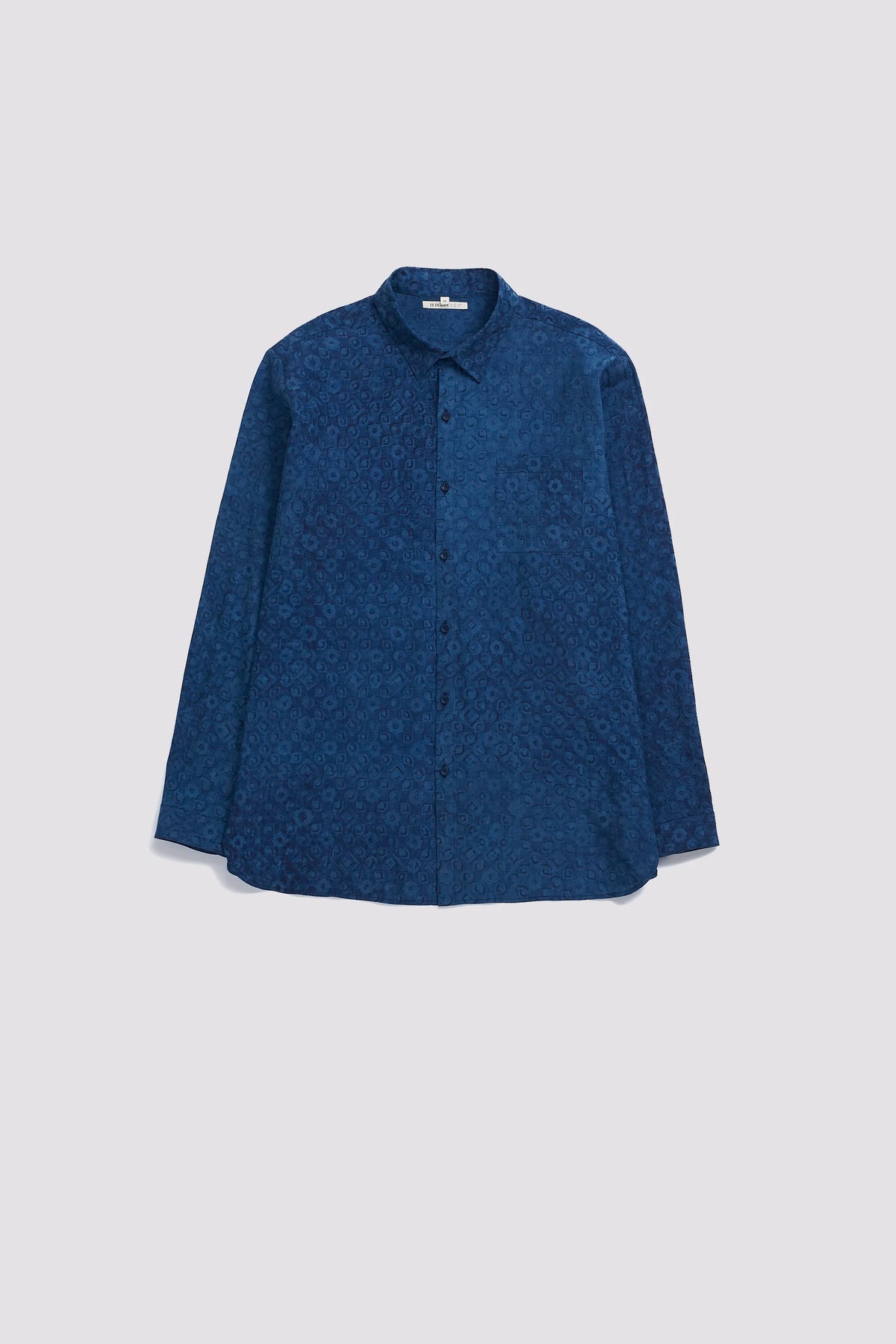 MEDIUM INDIGO COTTON UNISEX SHIRT
