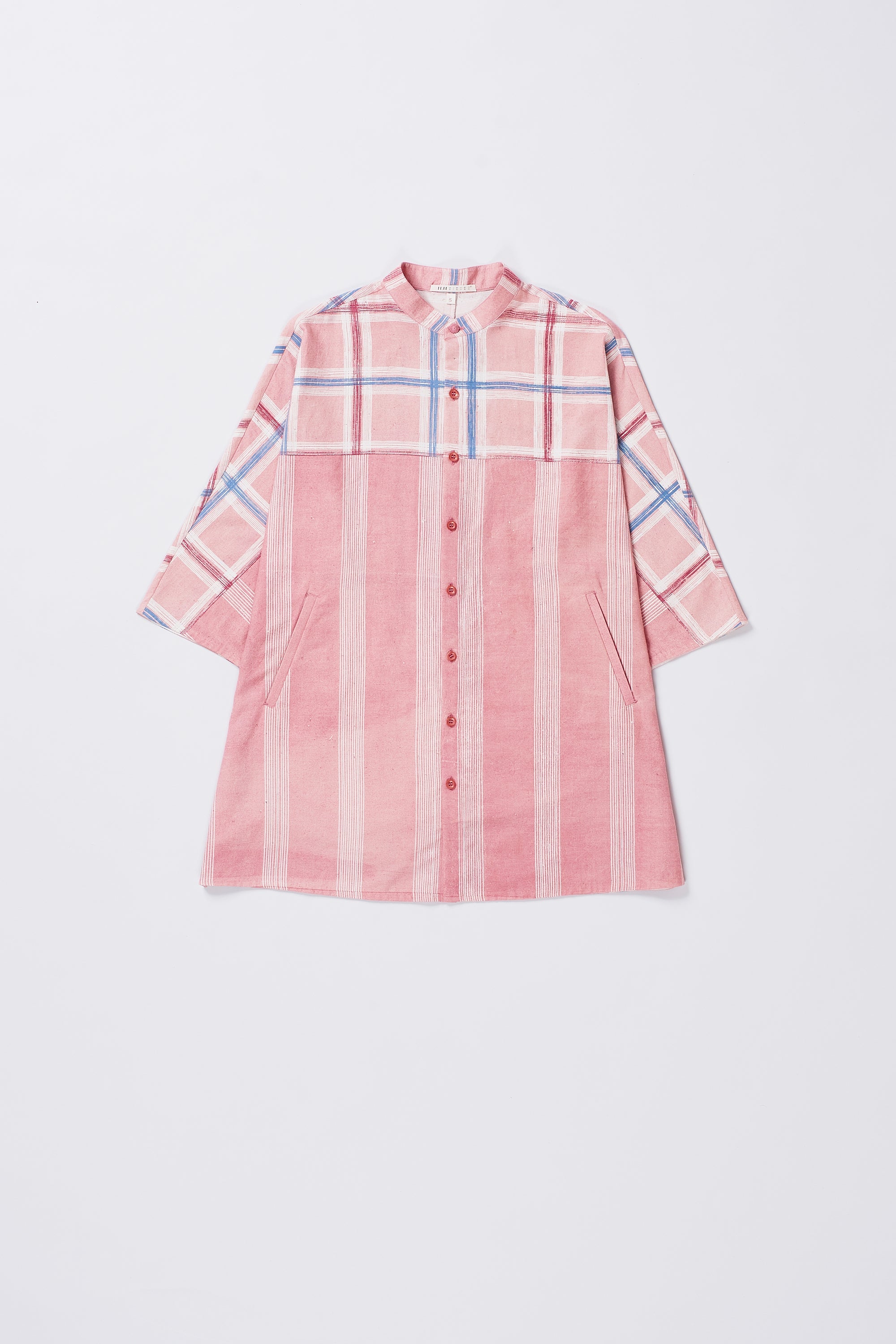 MULTI COLOURED STRIPED KIMONO HALF SLEEVE SHIRT