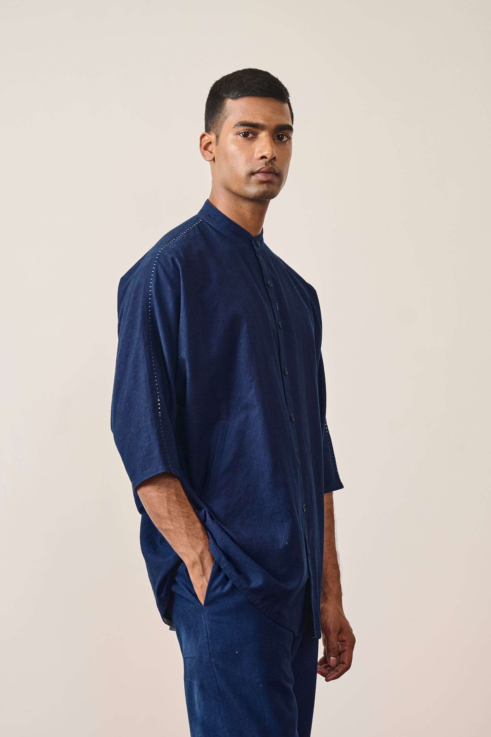 COTTON KIMONO HALF SLEEVE SHIRT