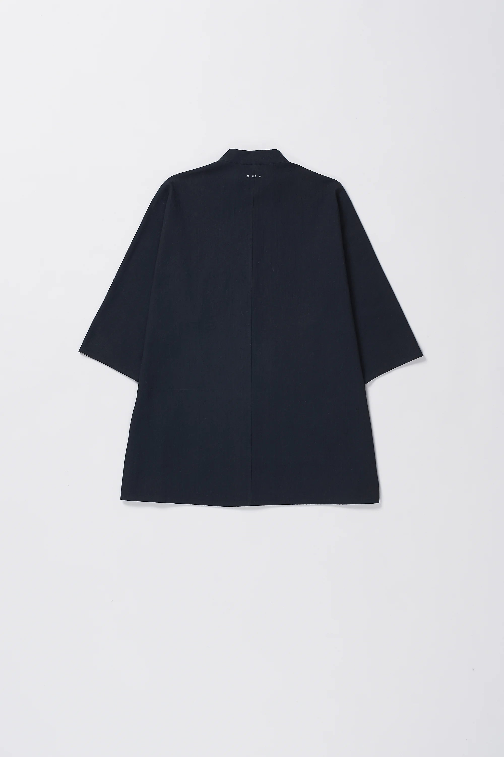 Back image of cotton shirt in black