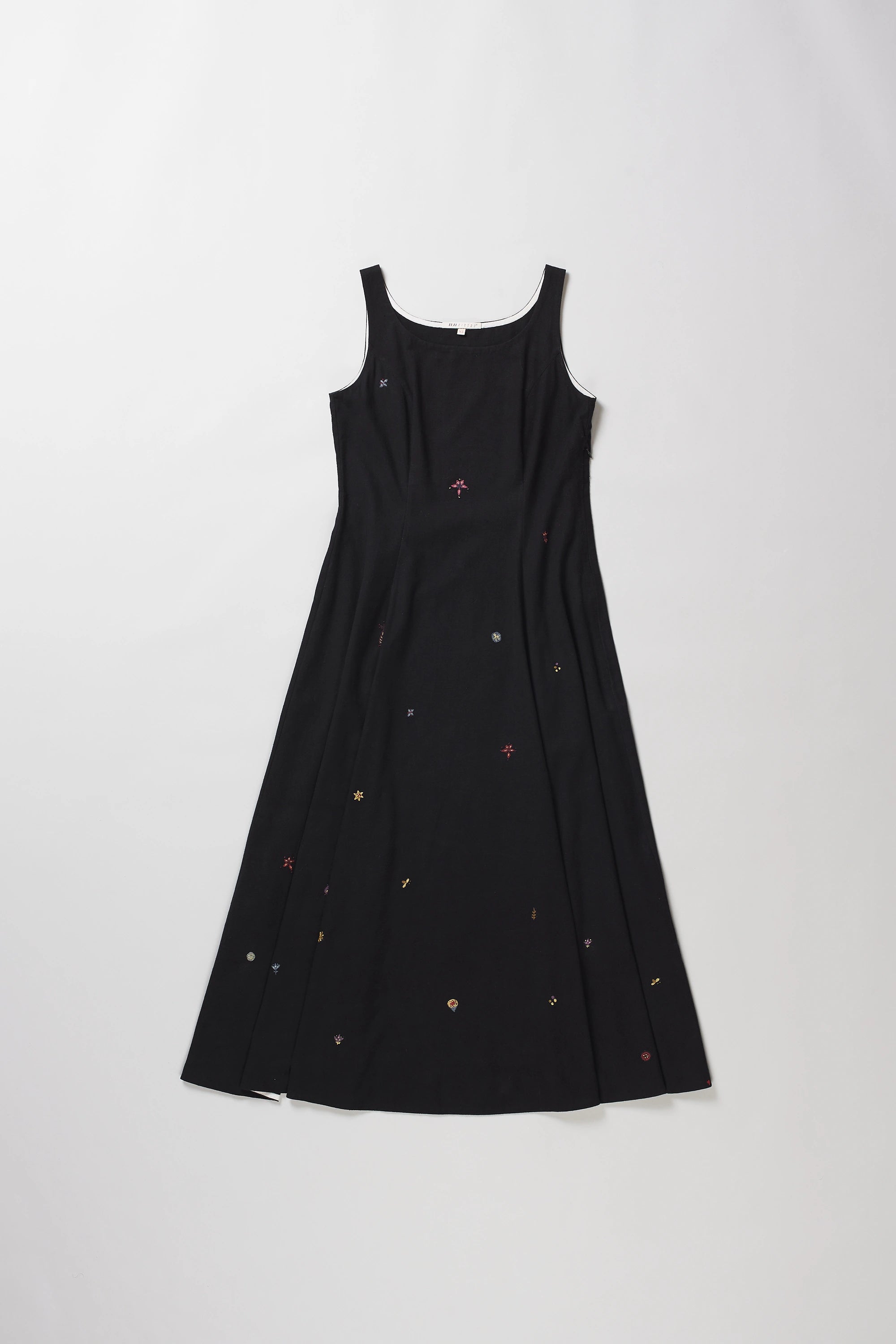Hand Detailed Princess Cut Dress in Black
