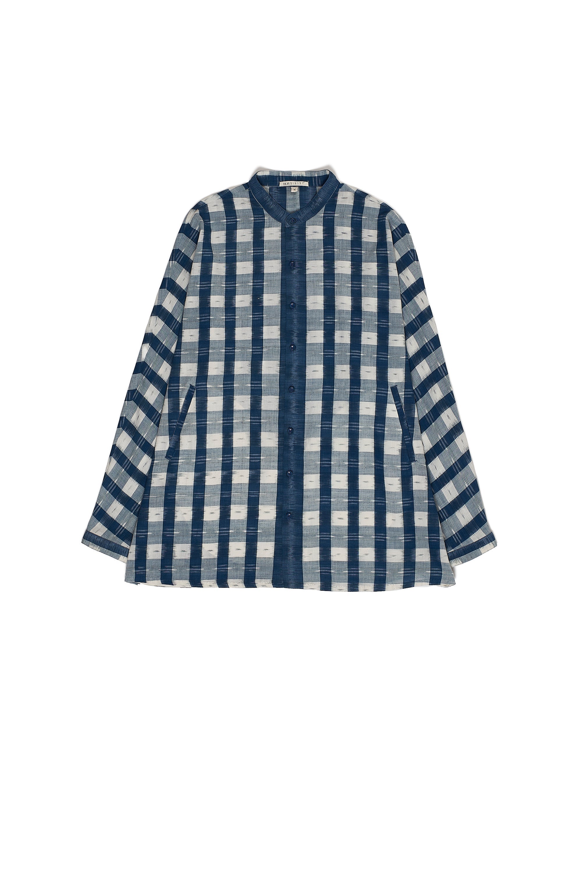 MEDIUM INDIGO STRIPES COTTON SHIRT