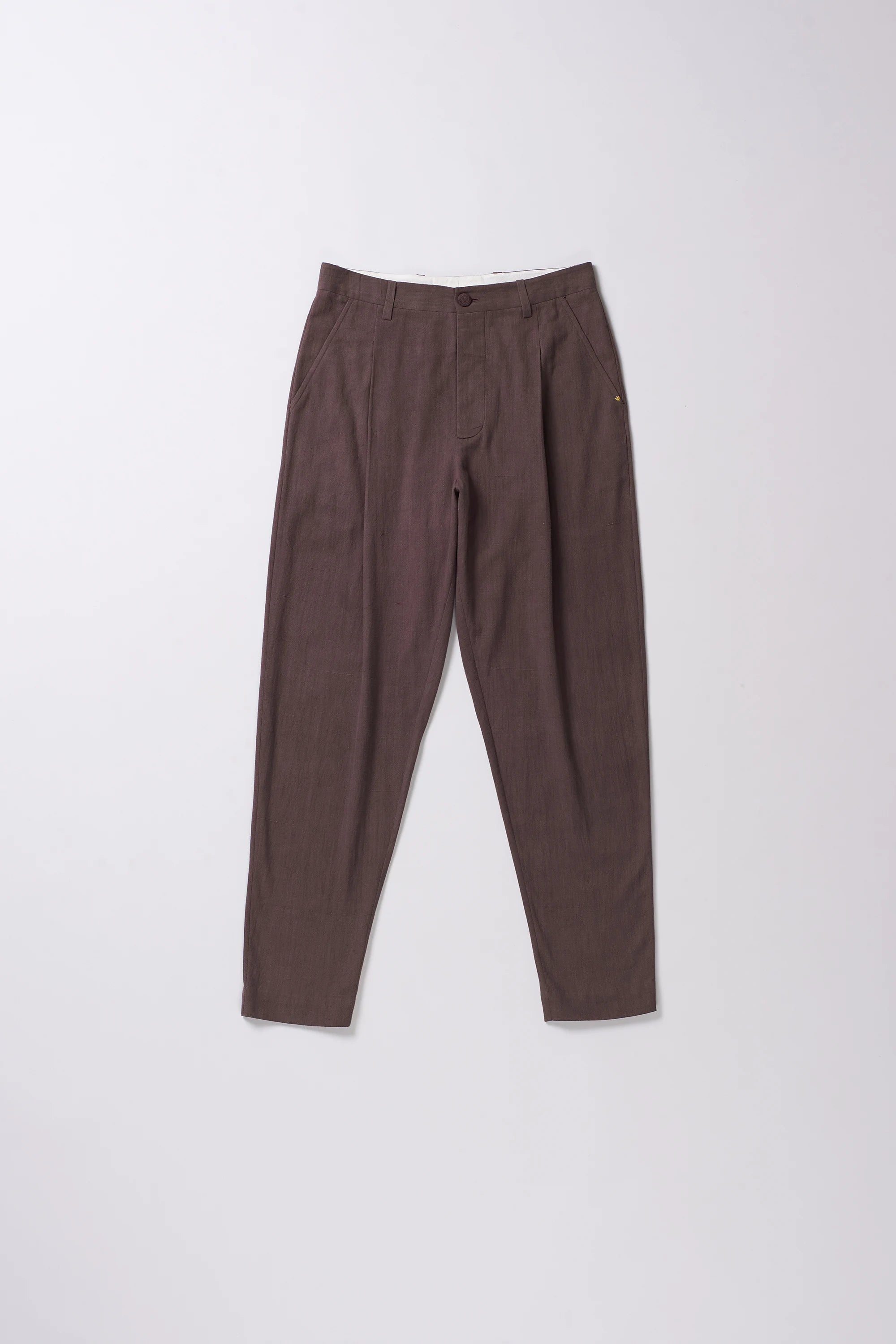 Burnt Umber Cotton Trousers