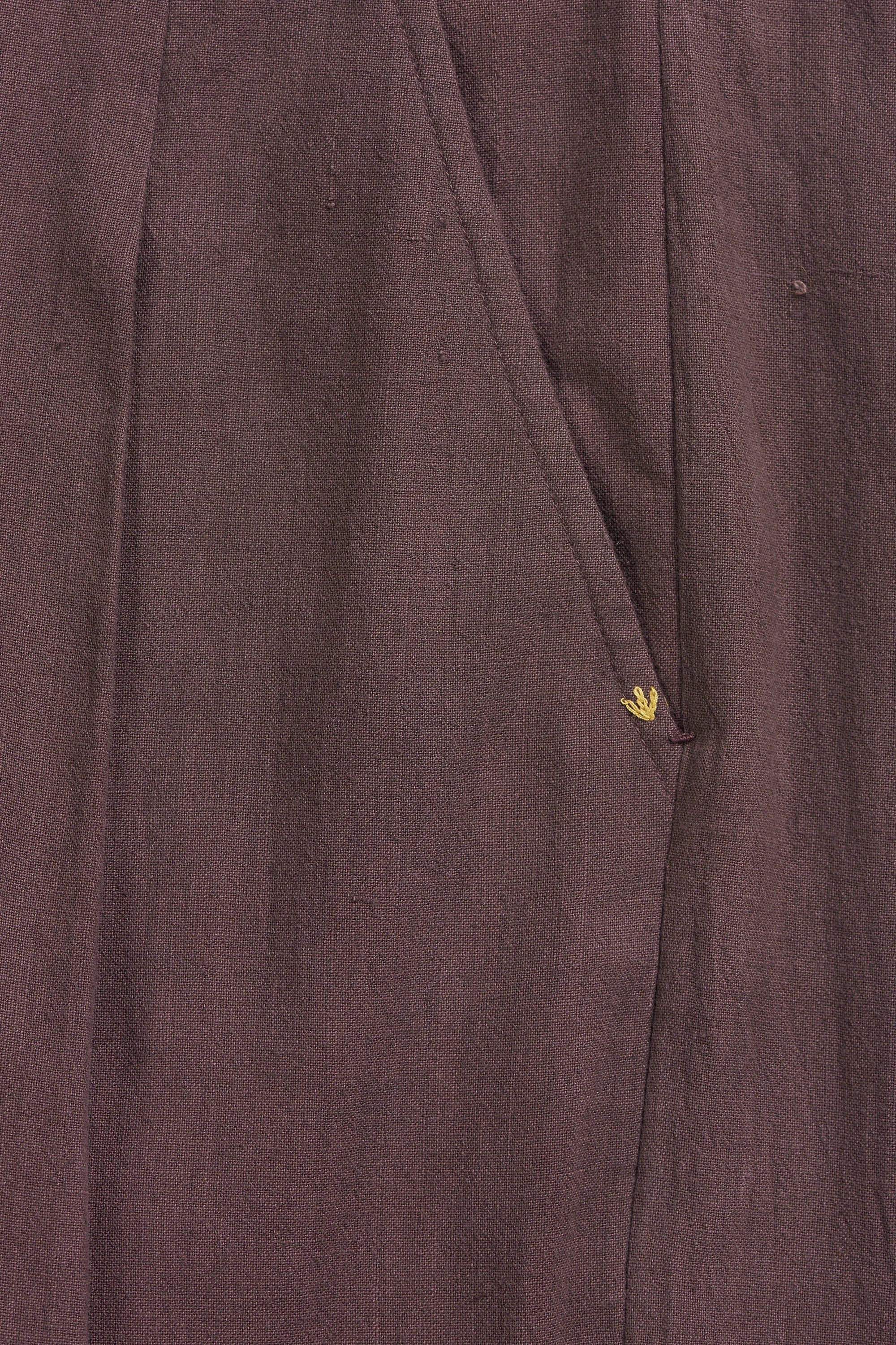 Burnt Umber Cotton Trousers