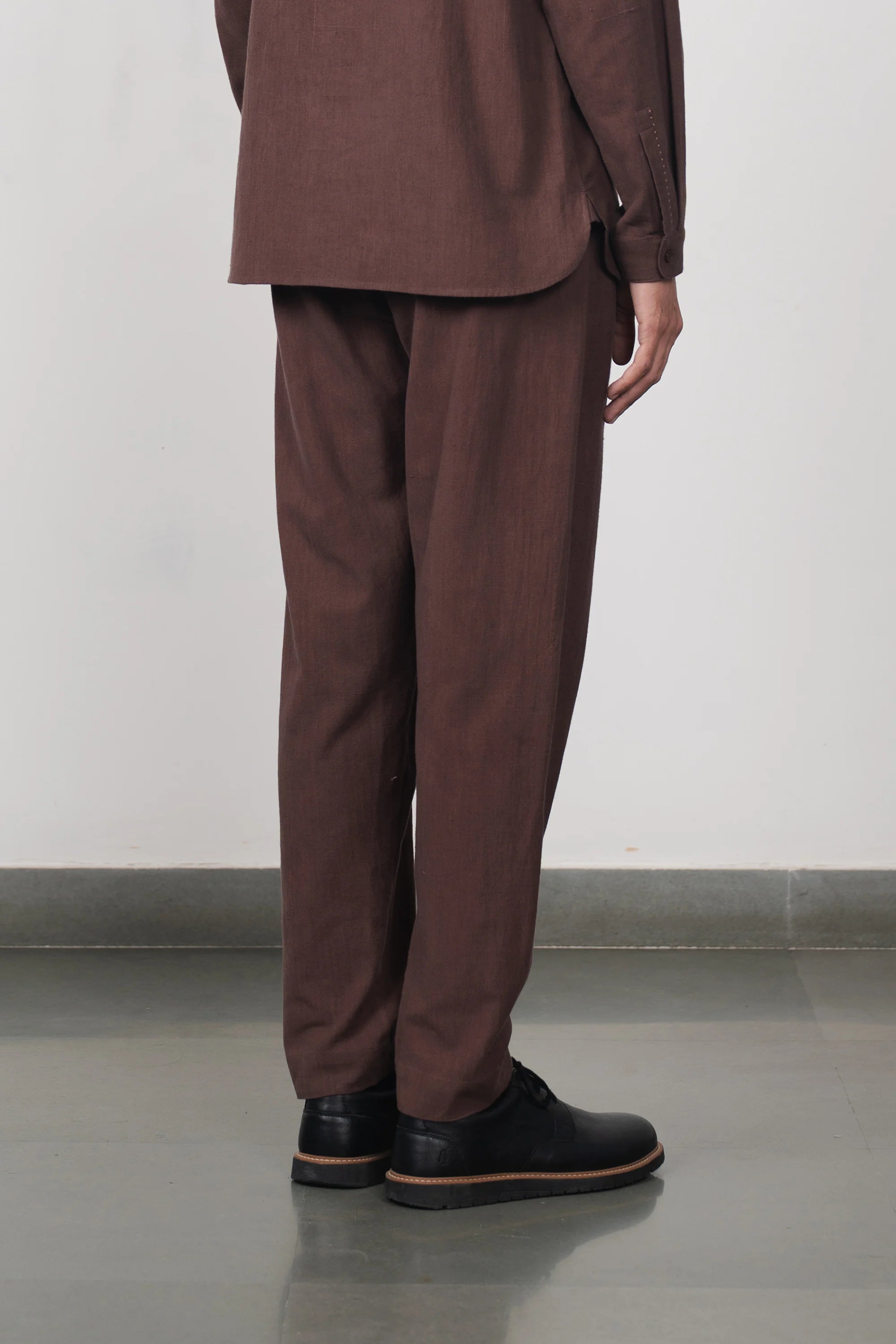 Burnt Umber Cotton Trousers