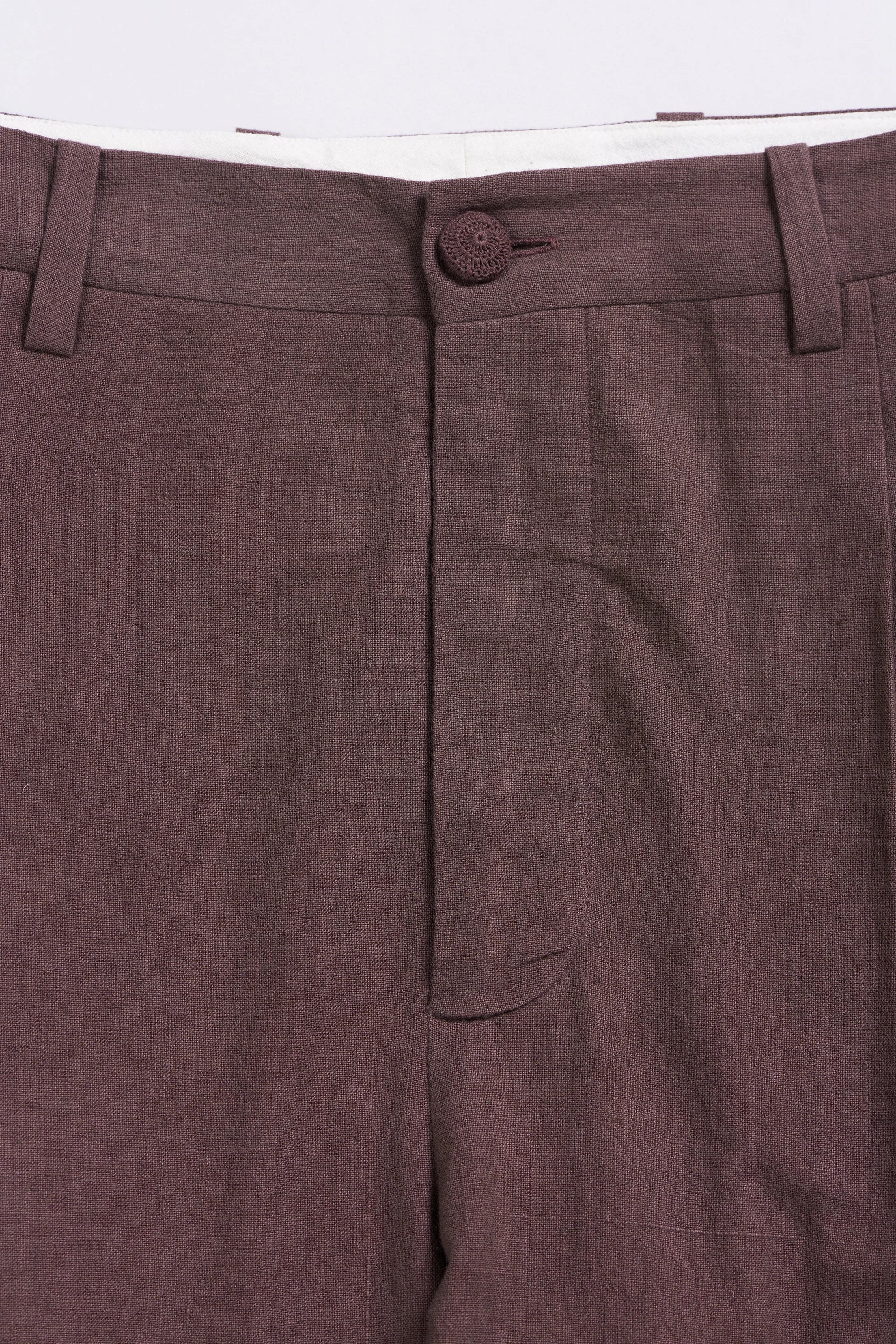 Burnt Umber Cotton Trousers