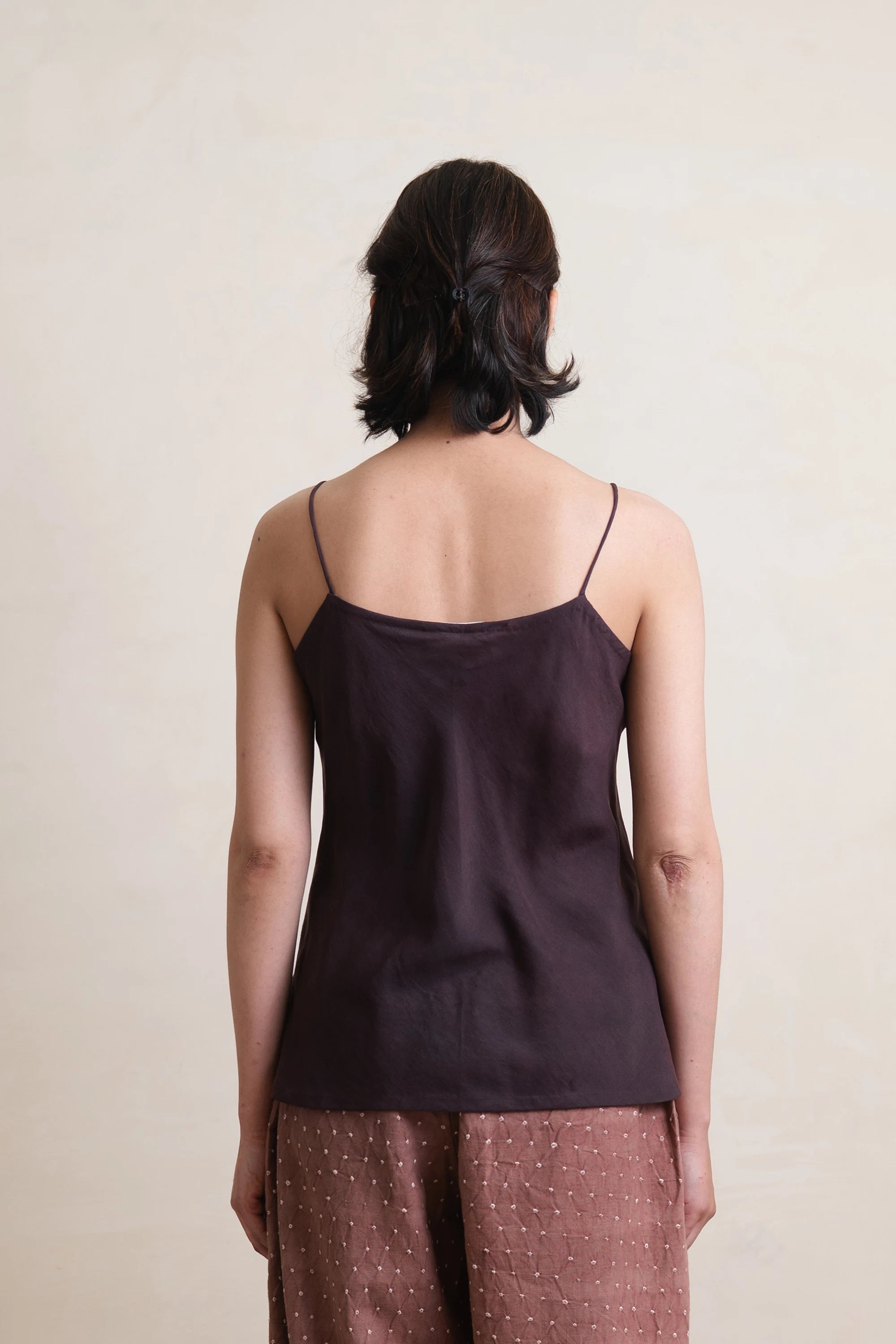 Purple-Red Silk Top