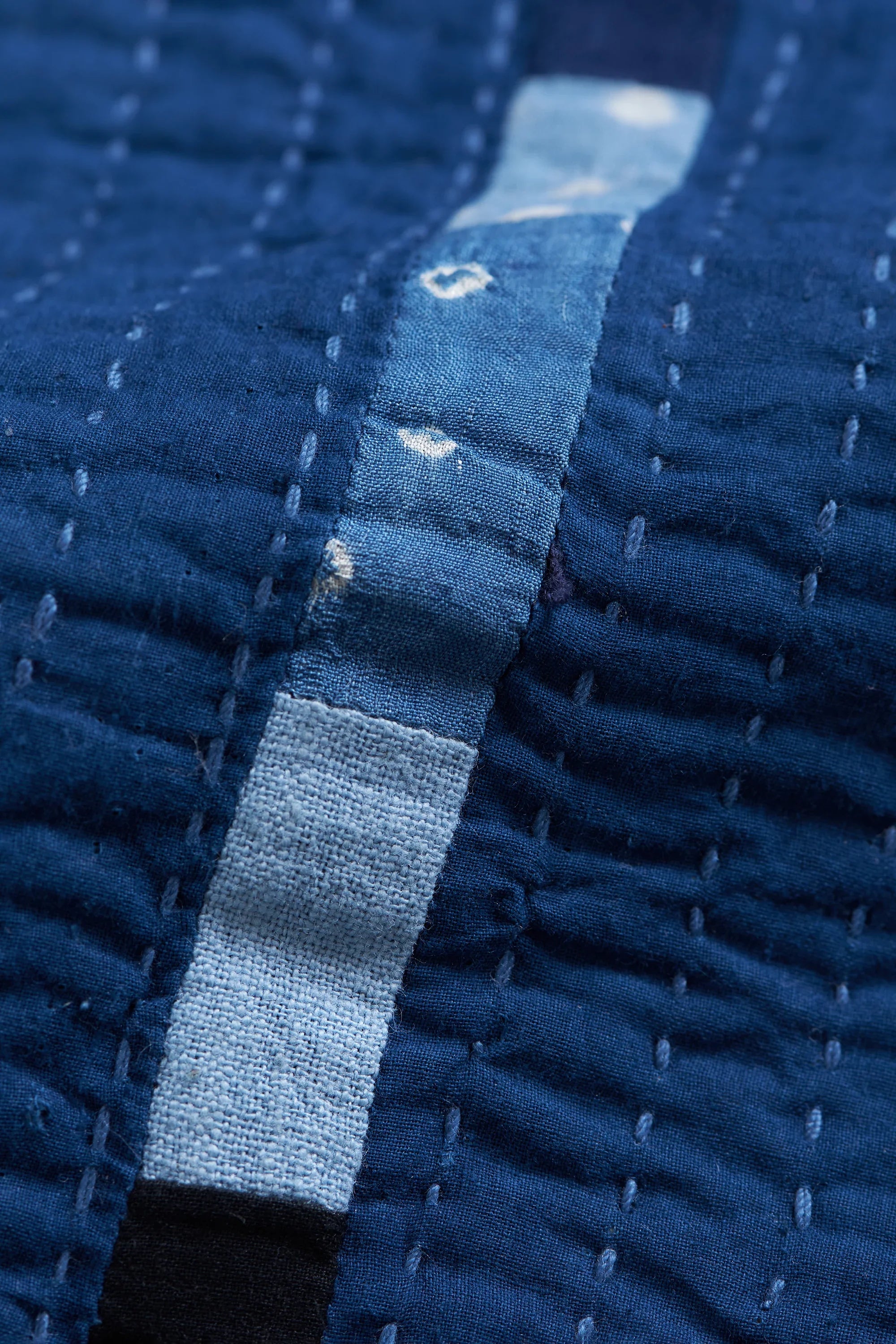 Indigo Patchwork Placemat with Kantha