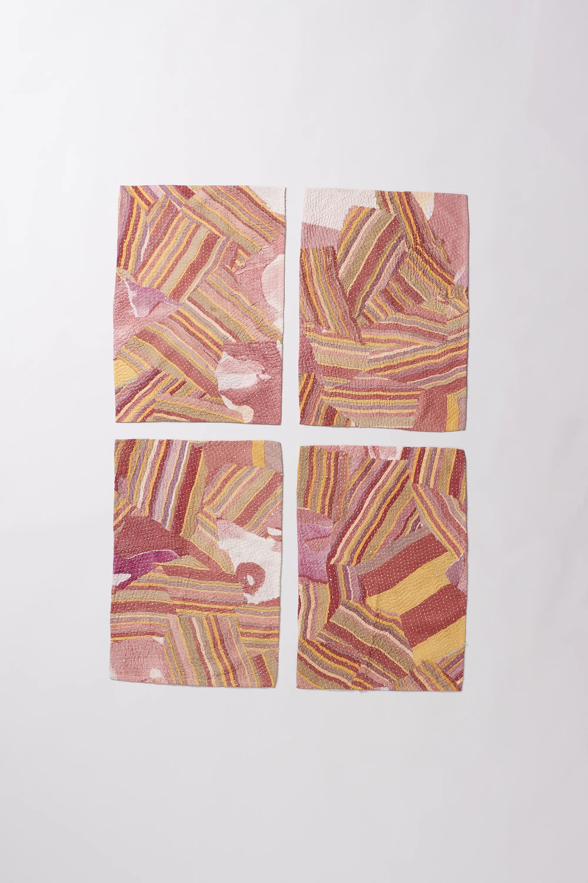 Multicolor Placemat with Kantha