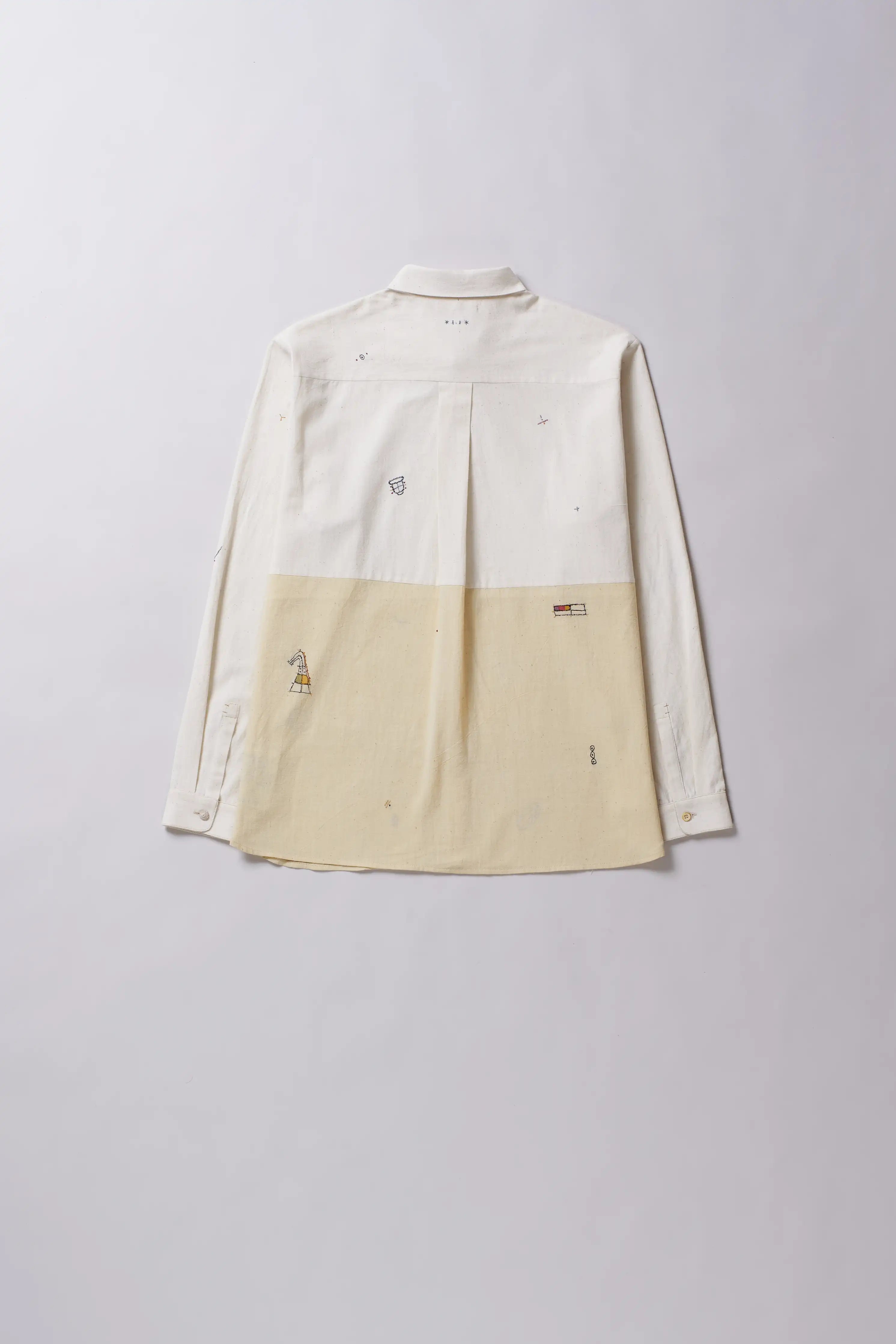 Ecru shirt with full-sleeves