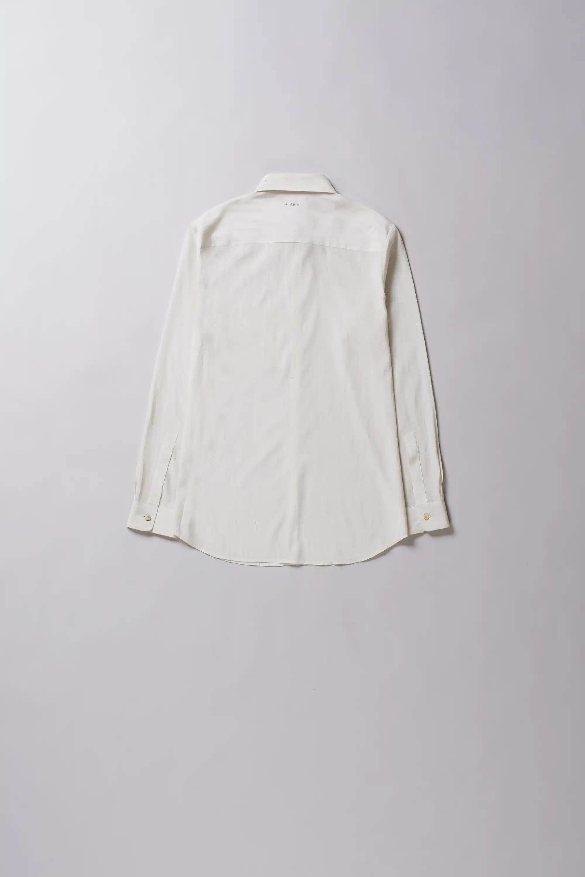 Cotton ecru shirt with full-sleeves