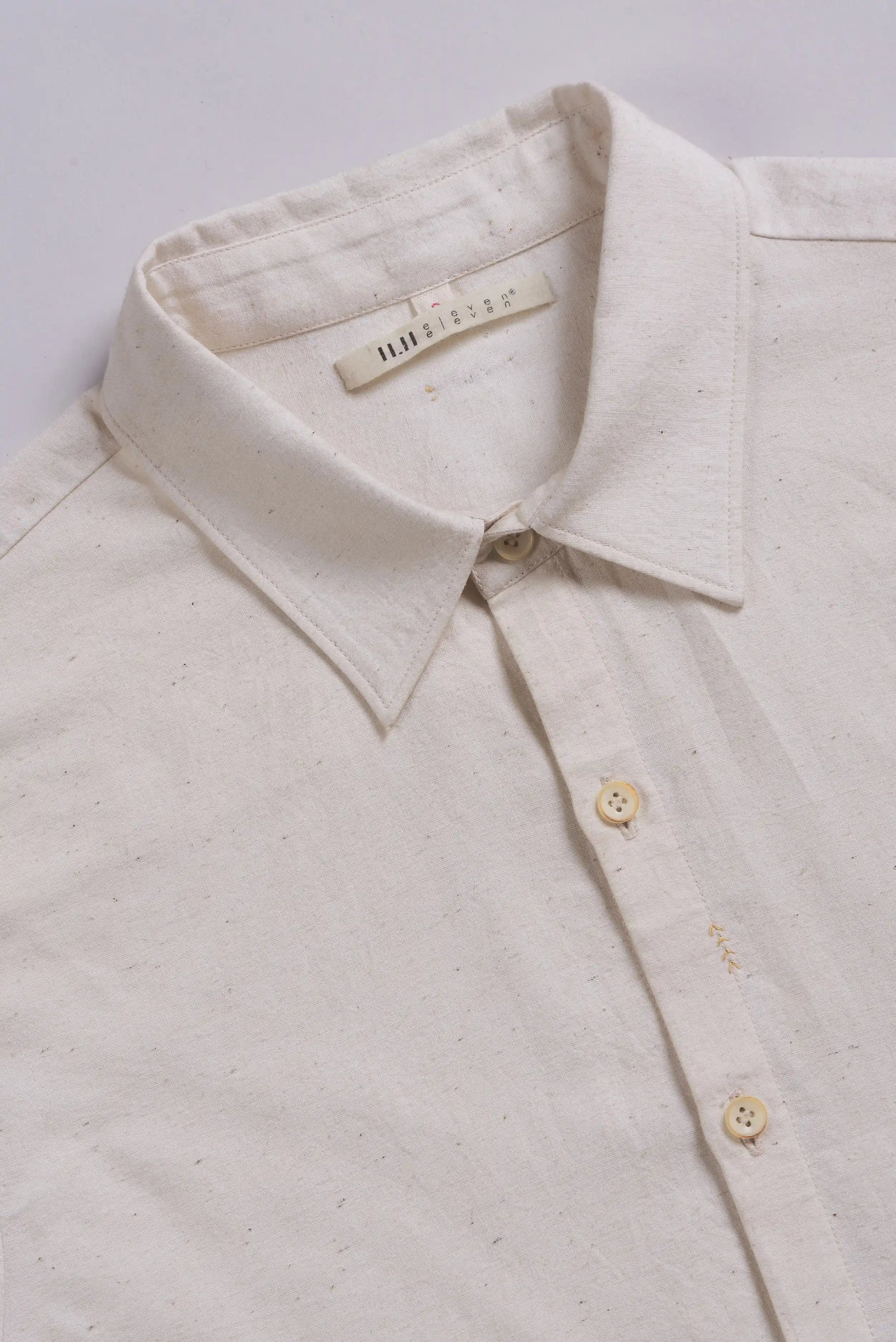 Ecru Cotton-Silk Shirt