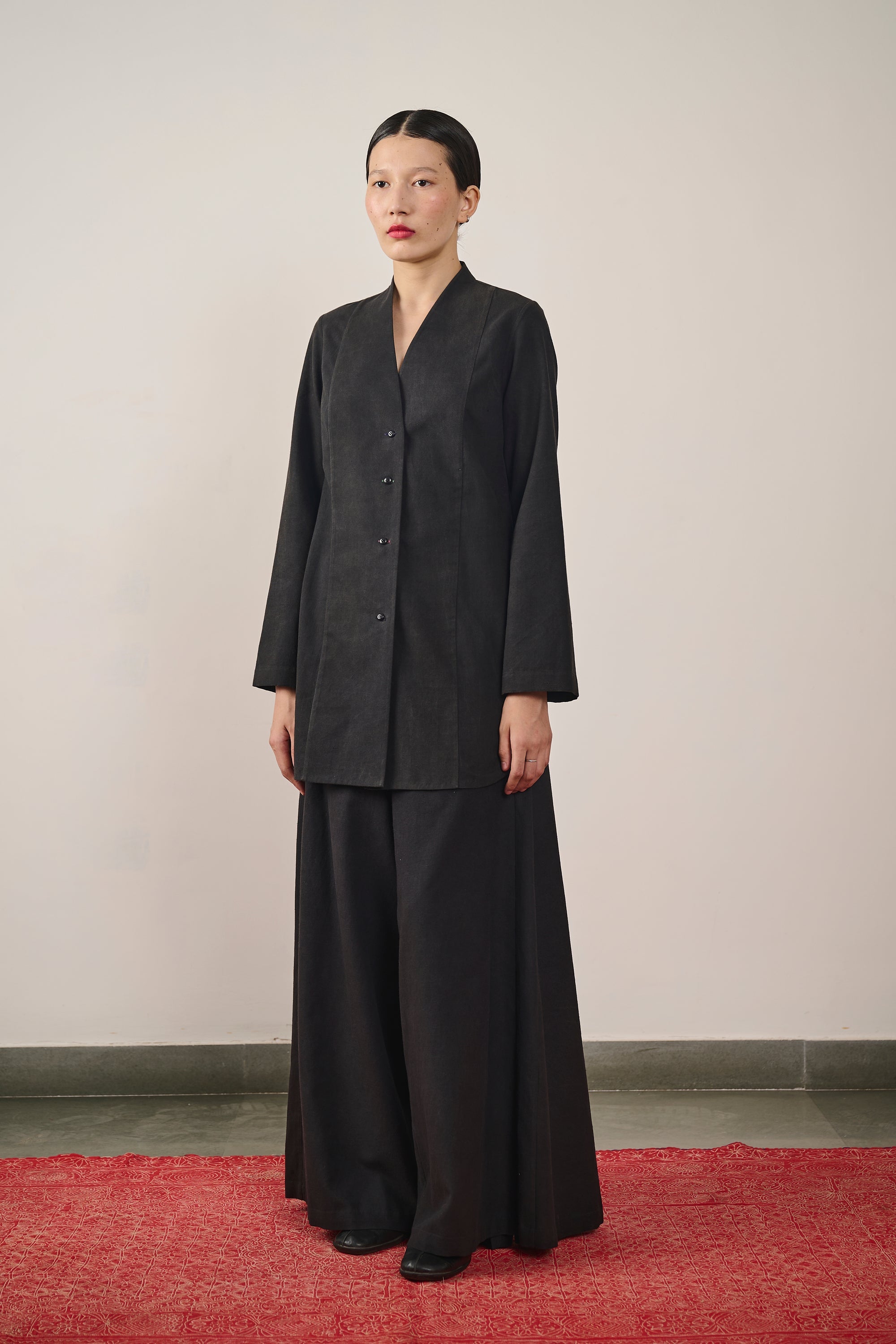 Black Button Down Tunic