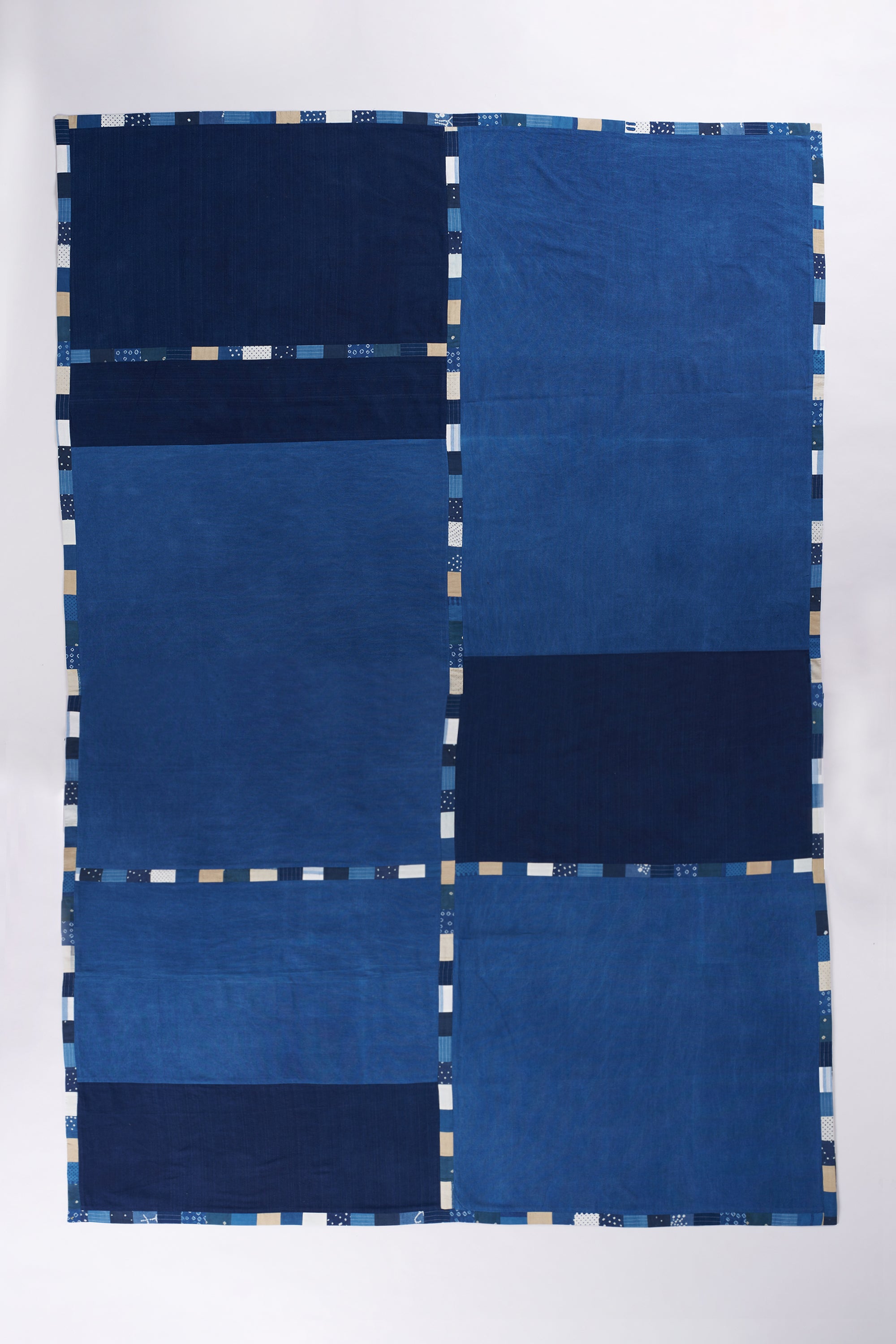 Medium Indigo Table Cloth With Kantha