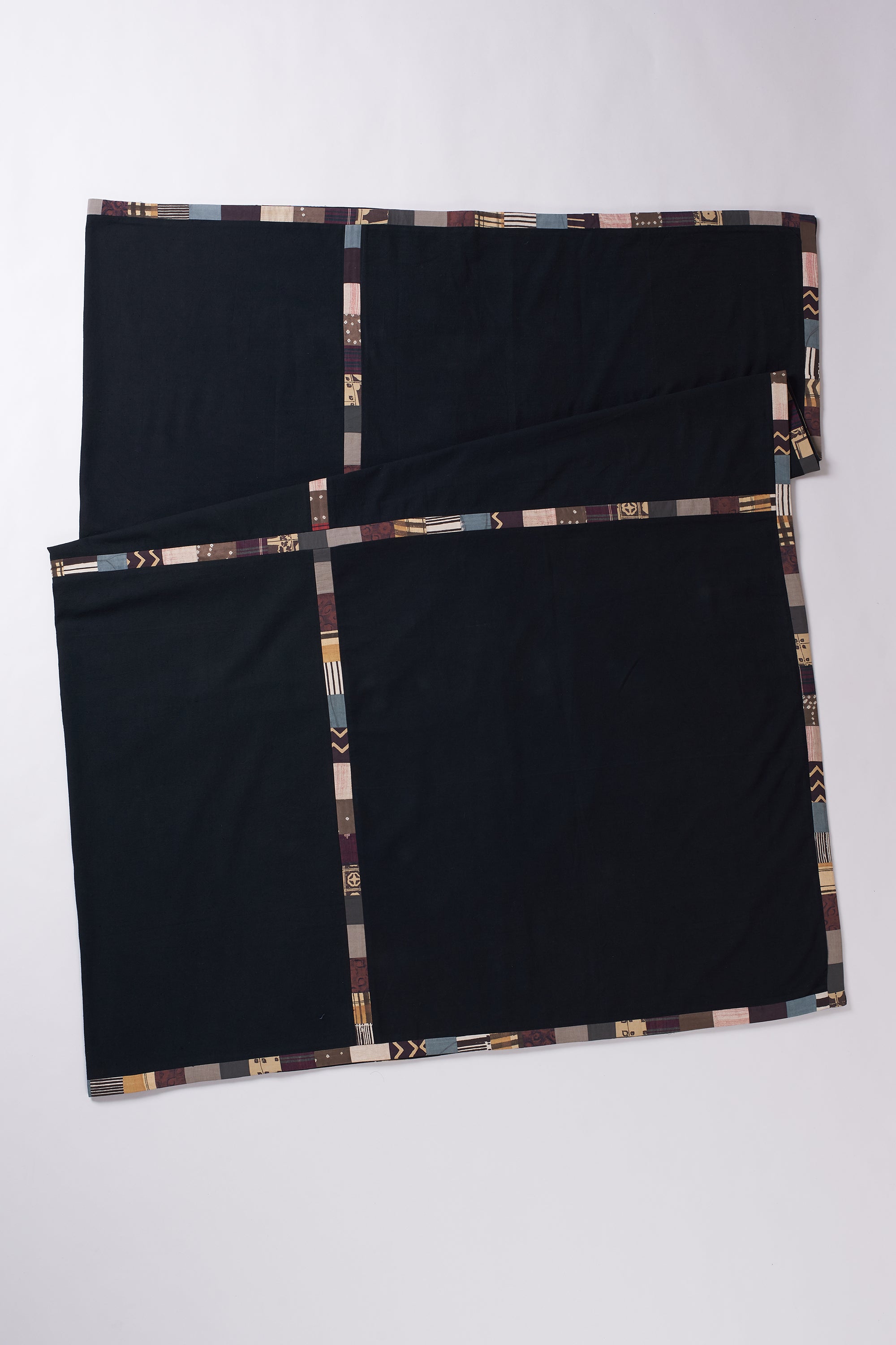 Black Table Cloth with Kantha