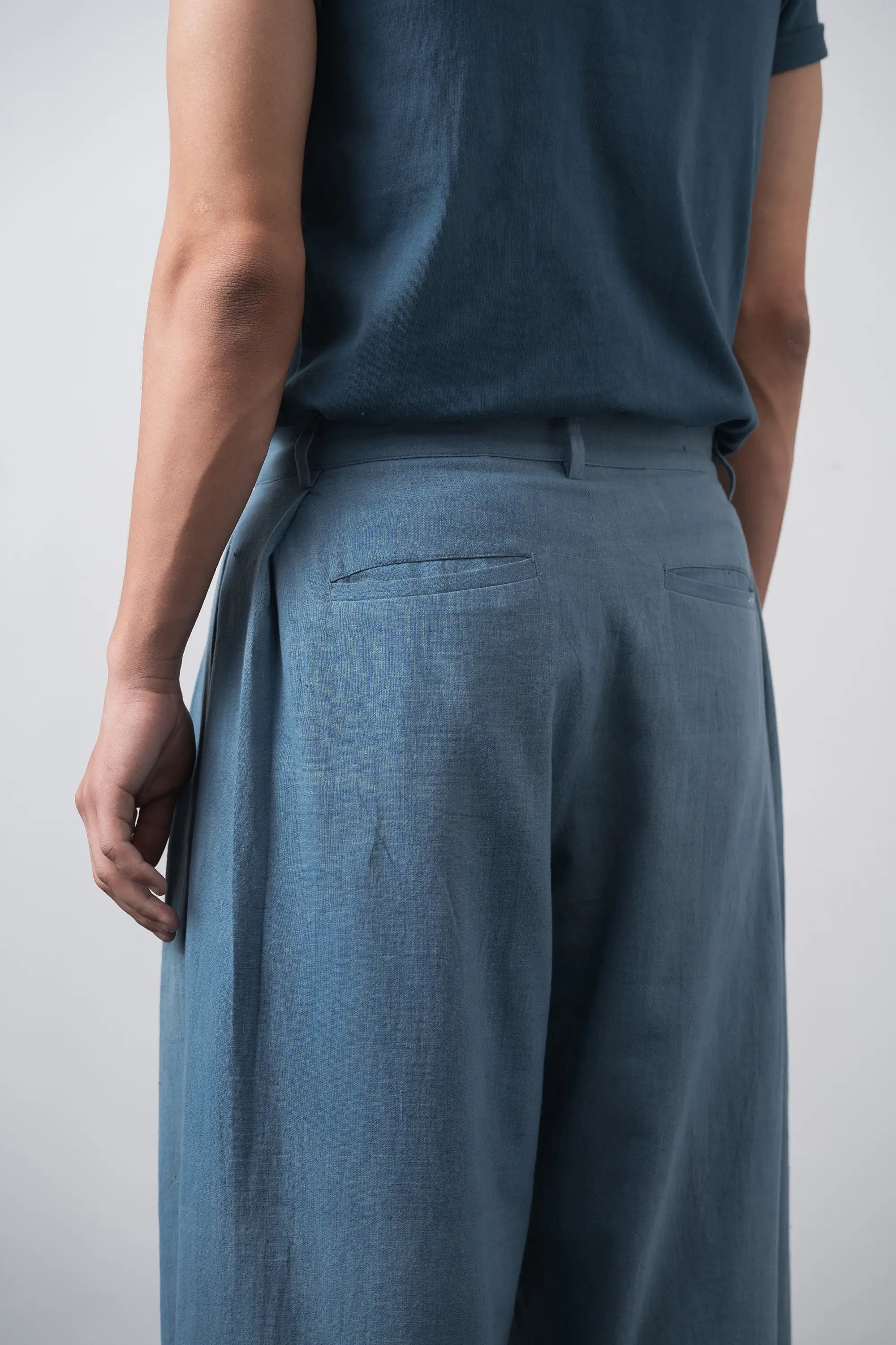 Powder Blue Relaxed Trousers