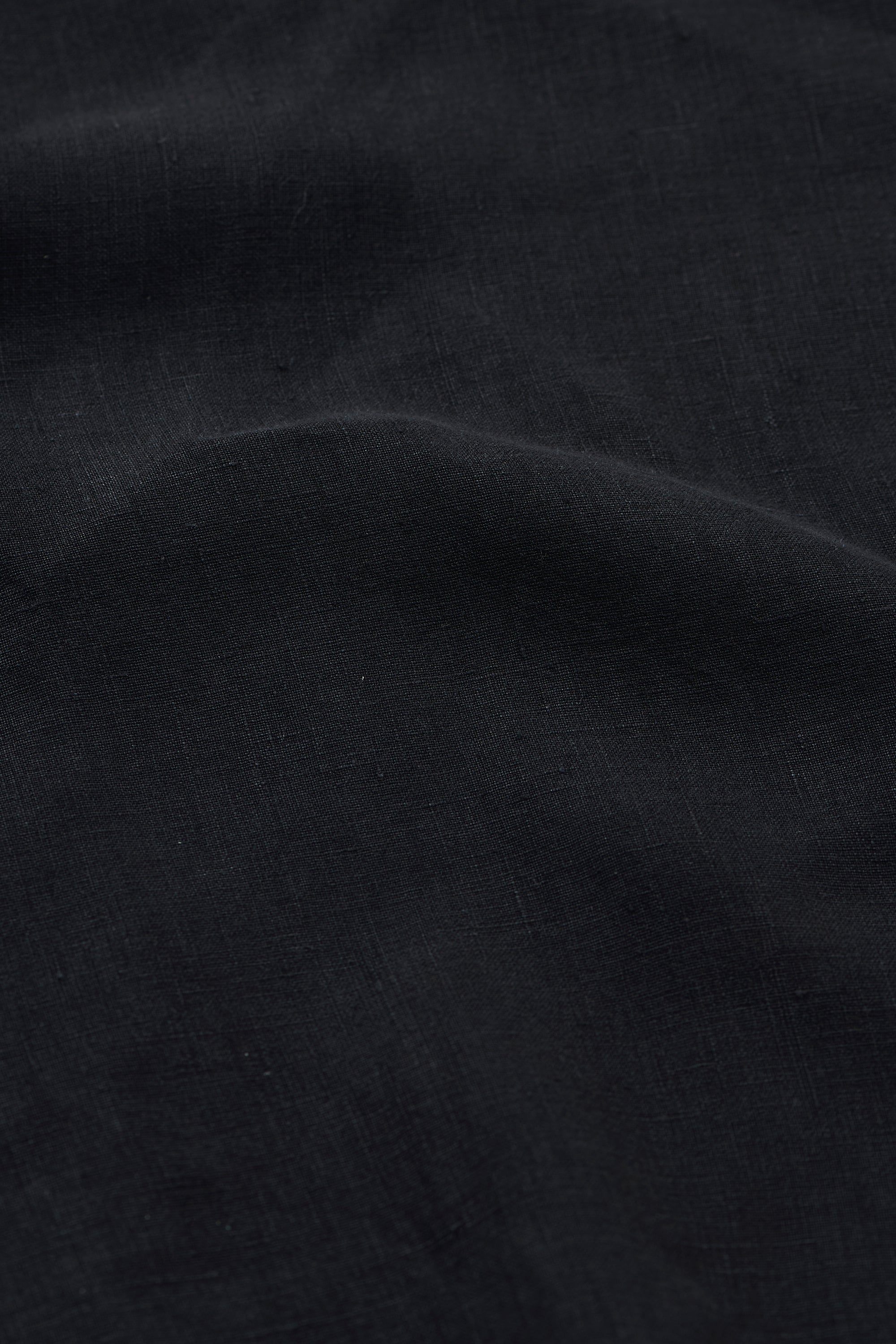 Black Linen Pleated Pants