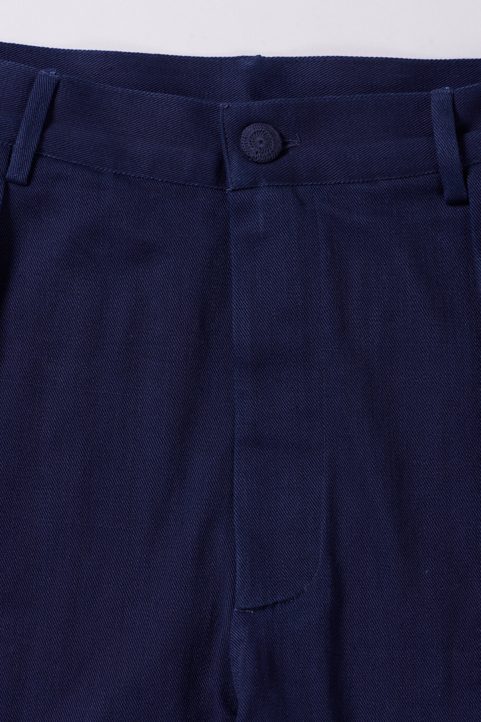 Indigo Pleated Denim Shorts