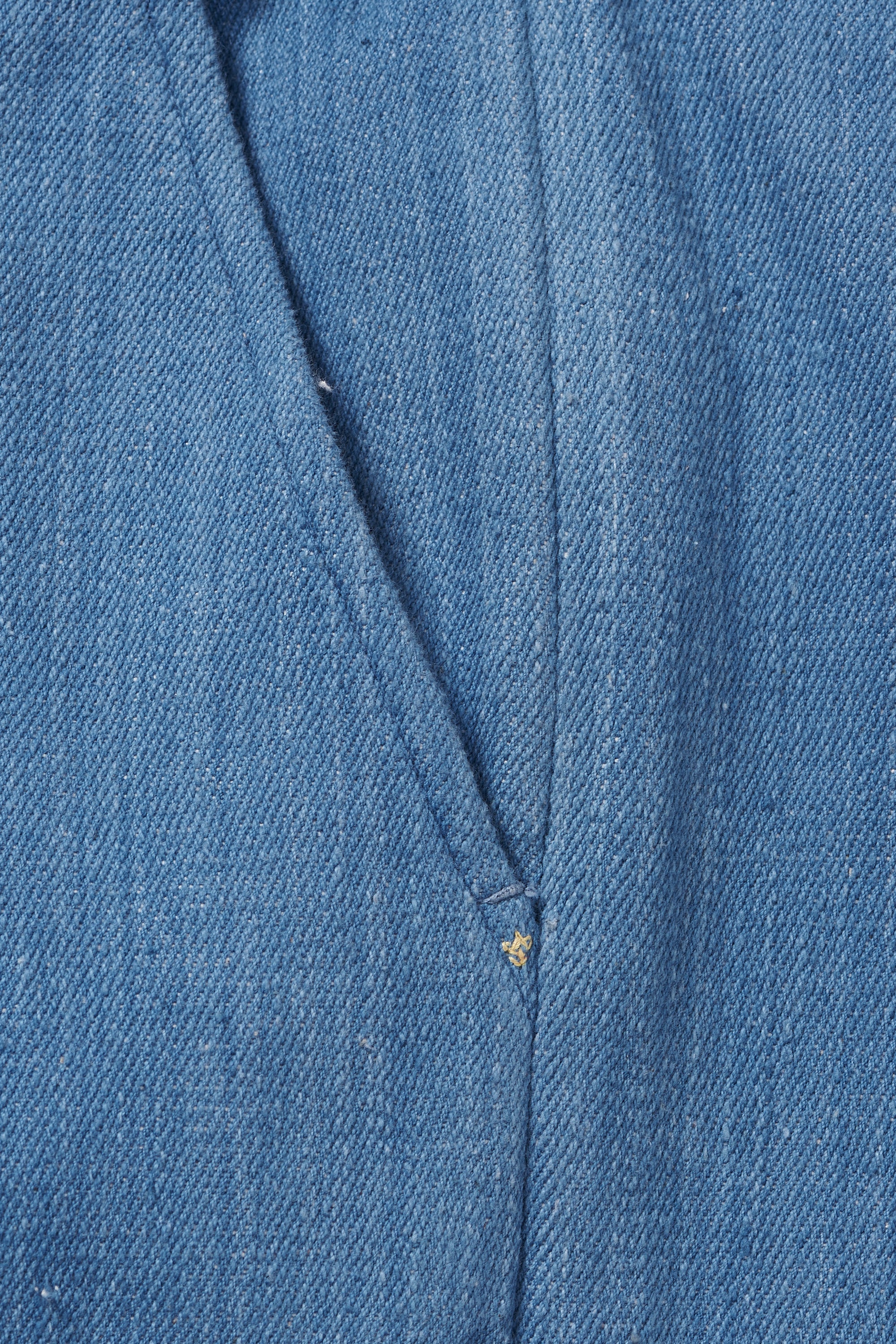 STRAIGHT FIT INDIGO BRUSHED TROUSERS