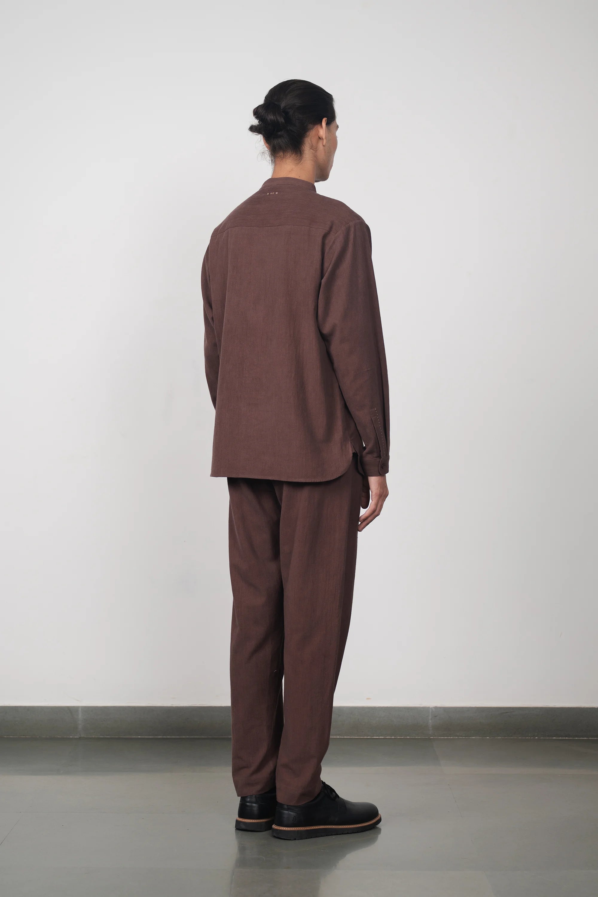 Burnt Umber Shirt with Patch Pocket