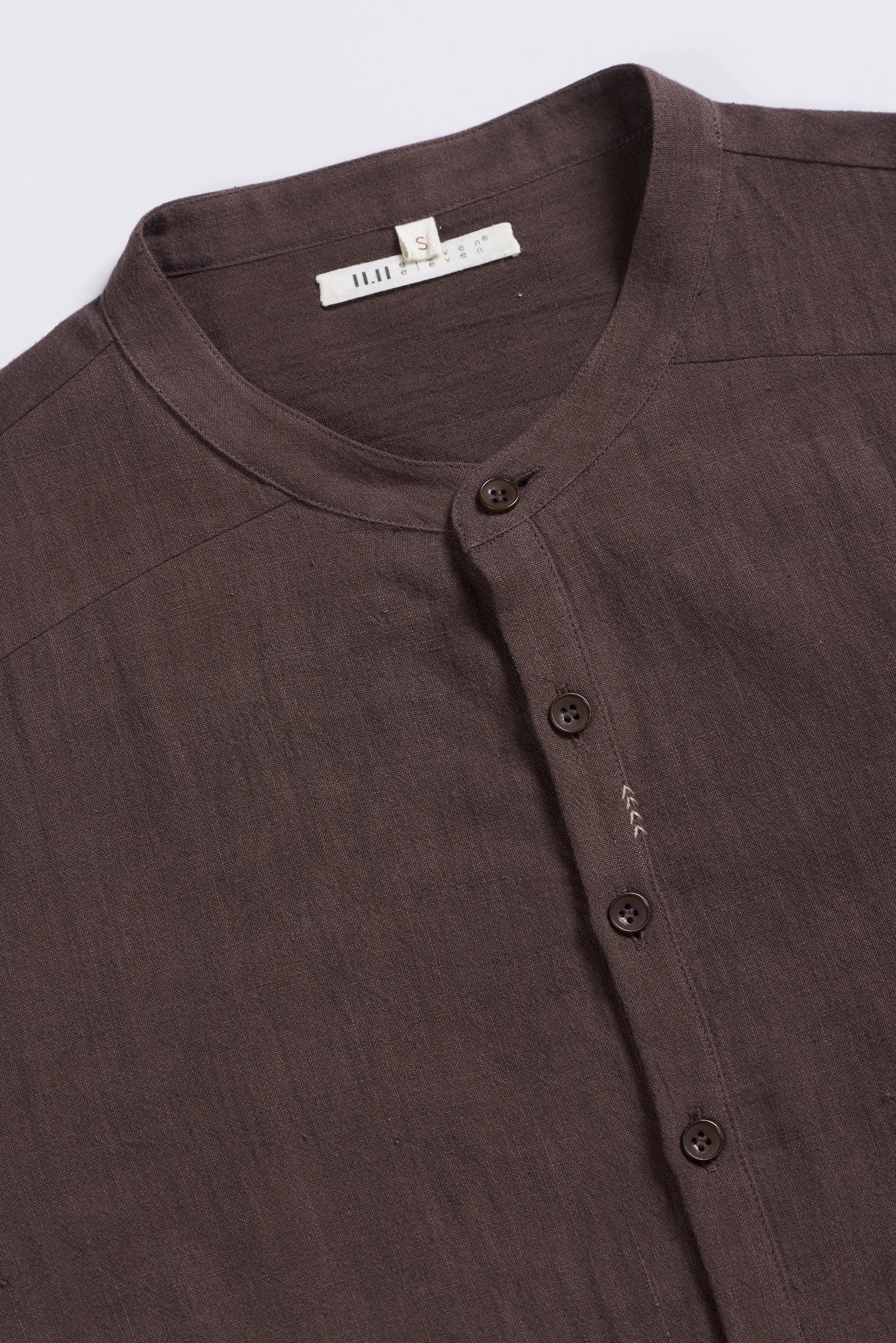 BURNT UMBER SHIRT WITH PATCH POCKET