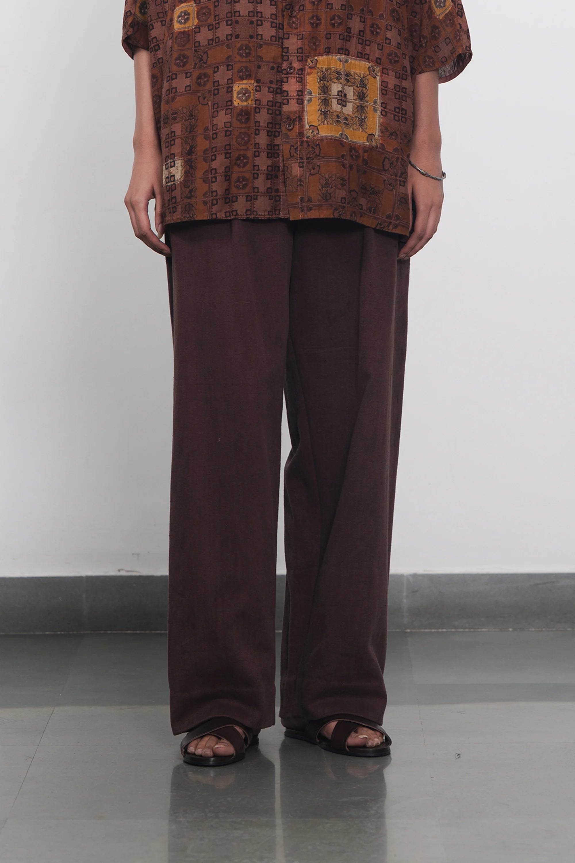 Handspun Denim Pant Burnt Umber
