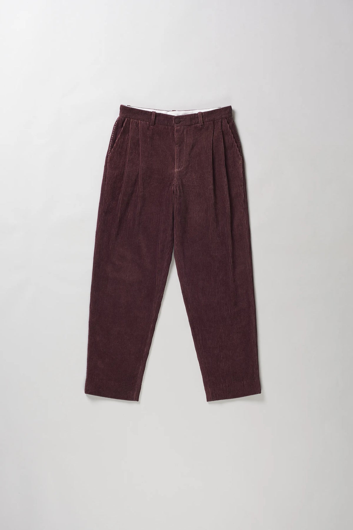 Purple Red Formal Pleated Trousers