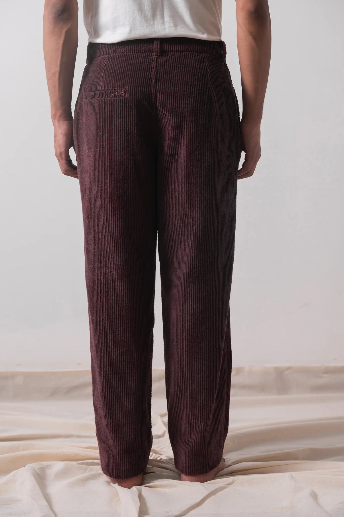 Formal Pleated Trousers in Purple Red