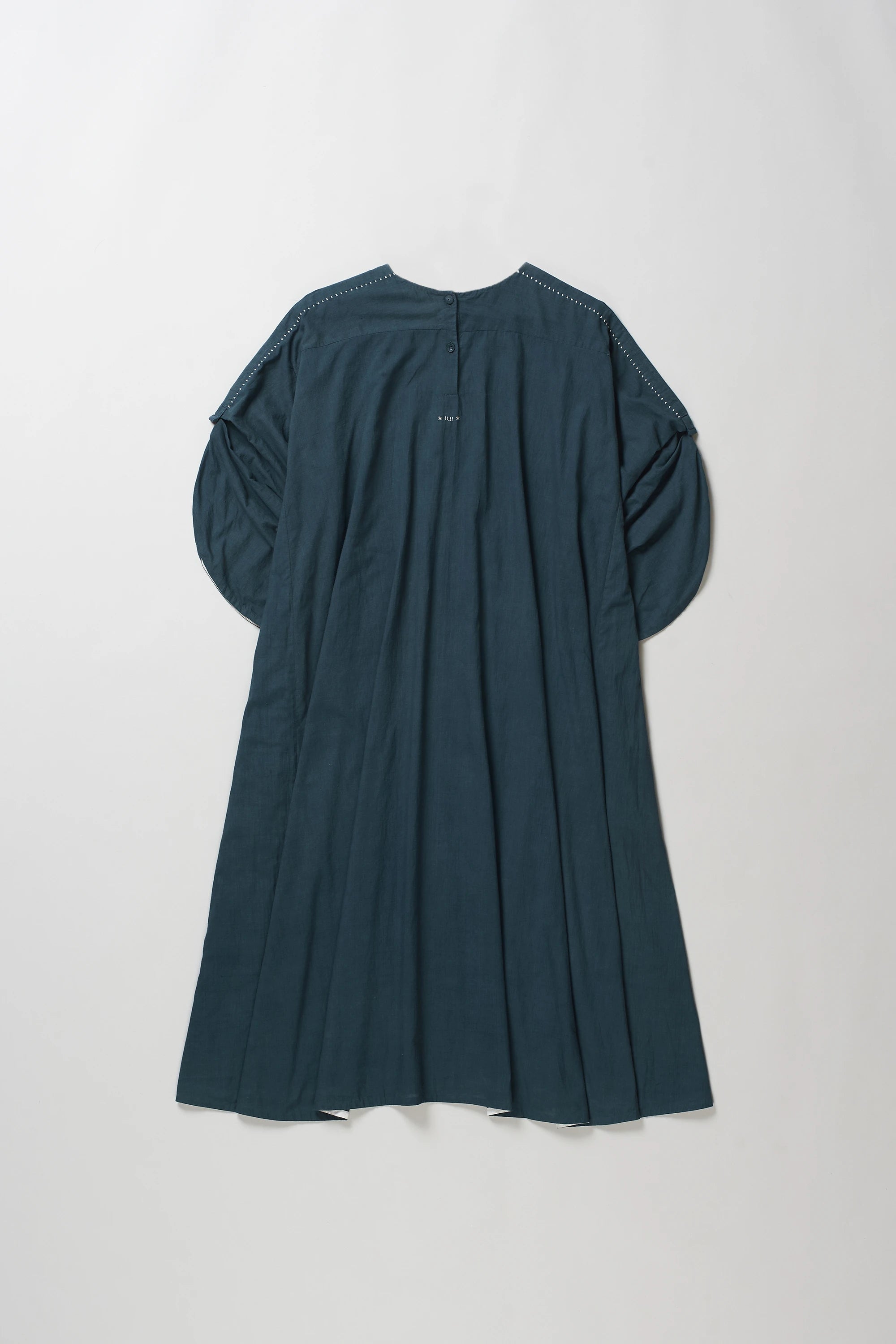 Oversized V Neck Dress in Black Indigo