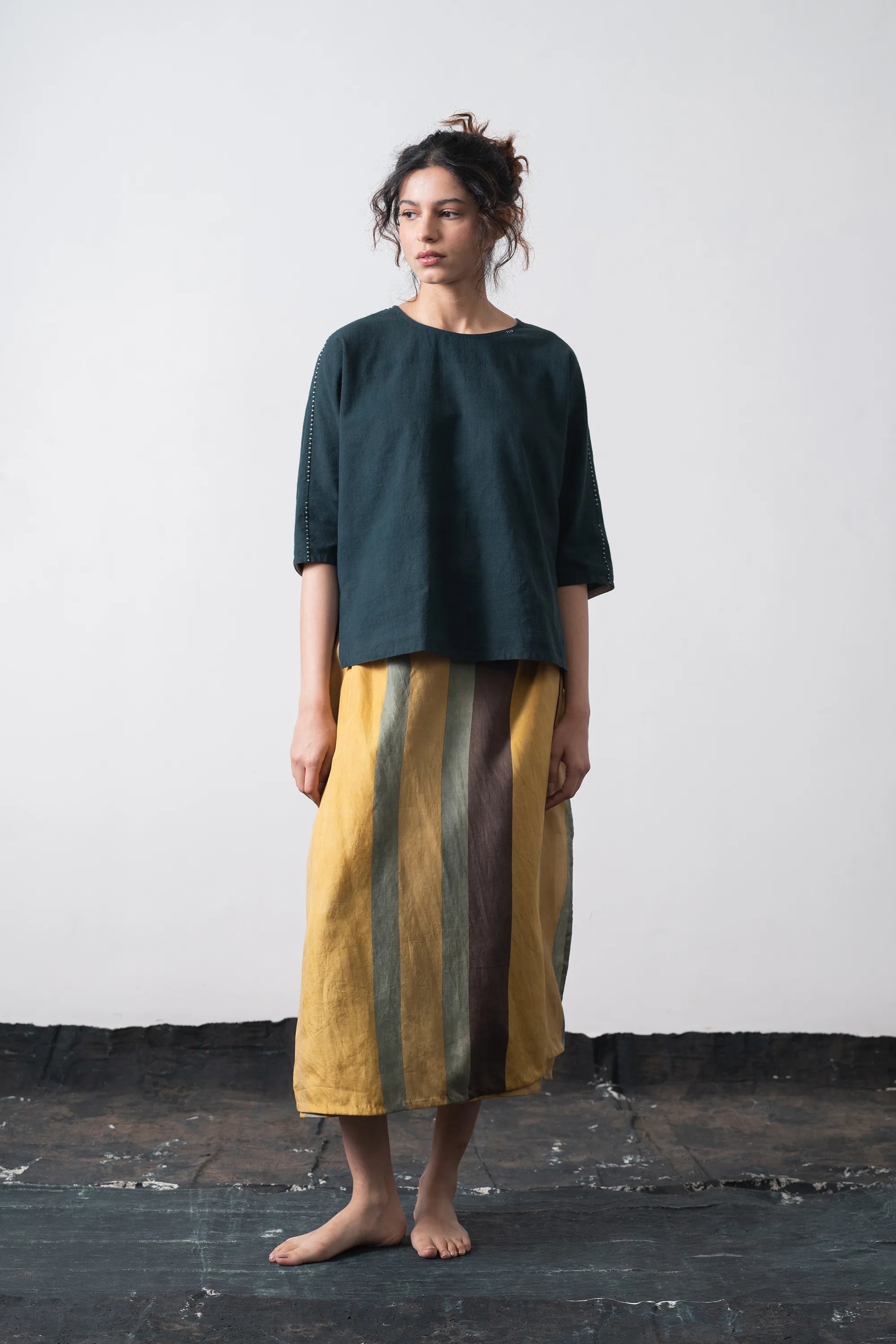 Black Indigo Cotton Pullover