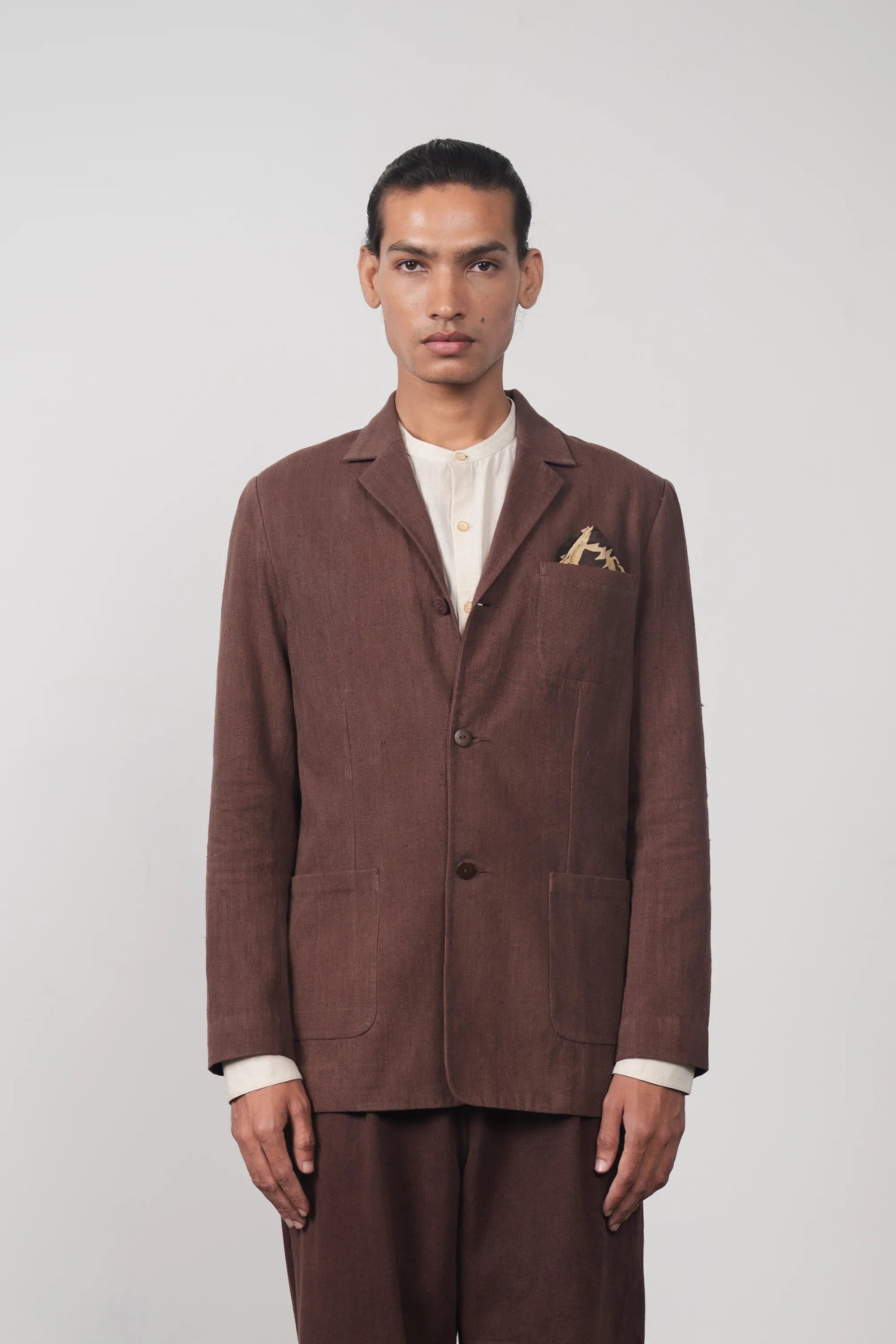 OVERSIZED JACKET IN BURNT UMBER