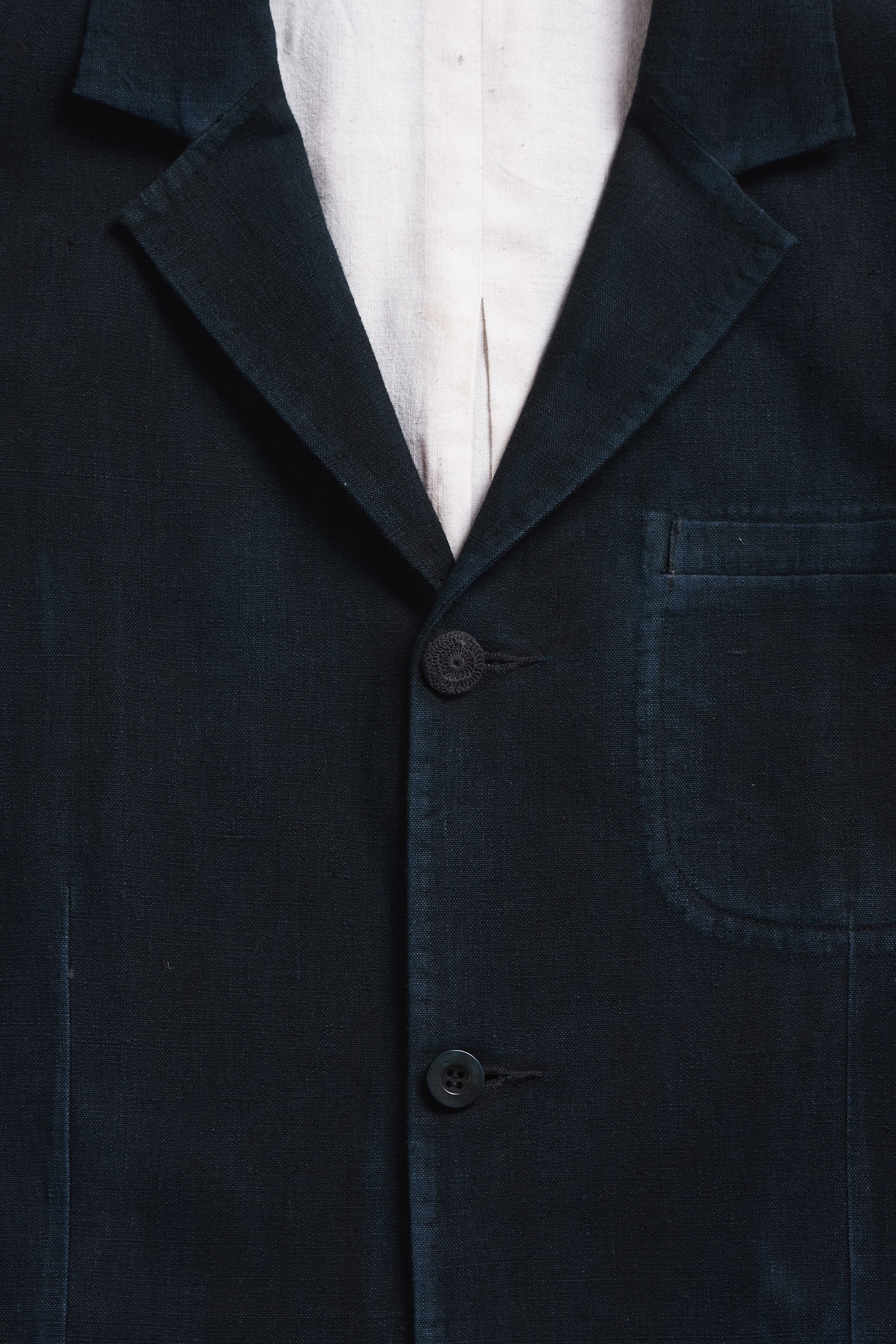 Black Handmade Worker Jacket