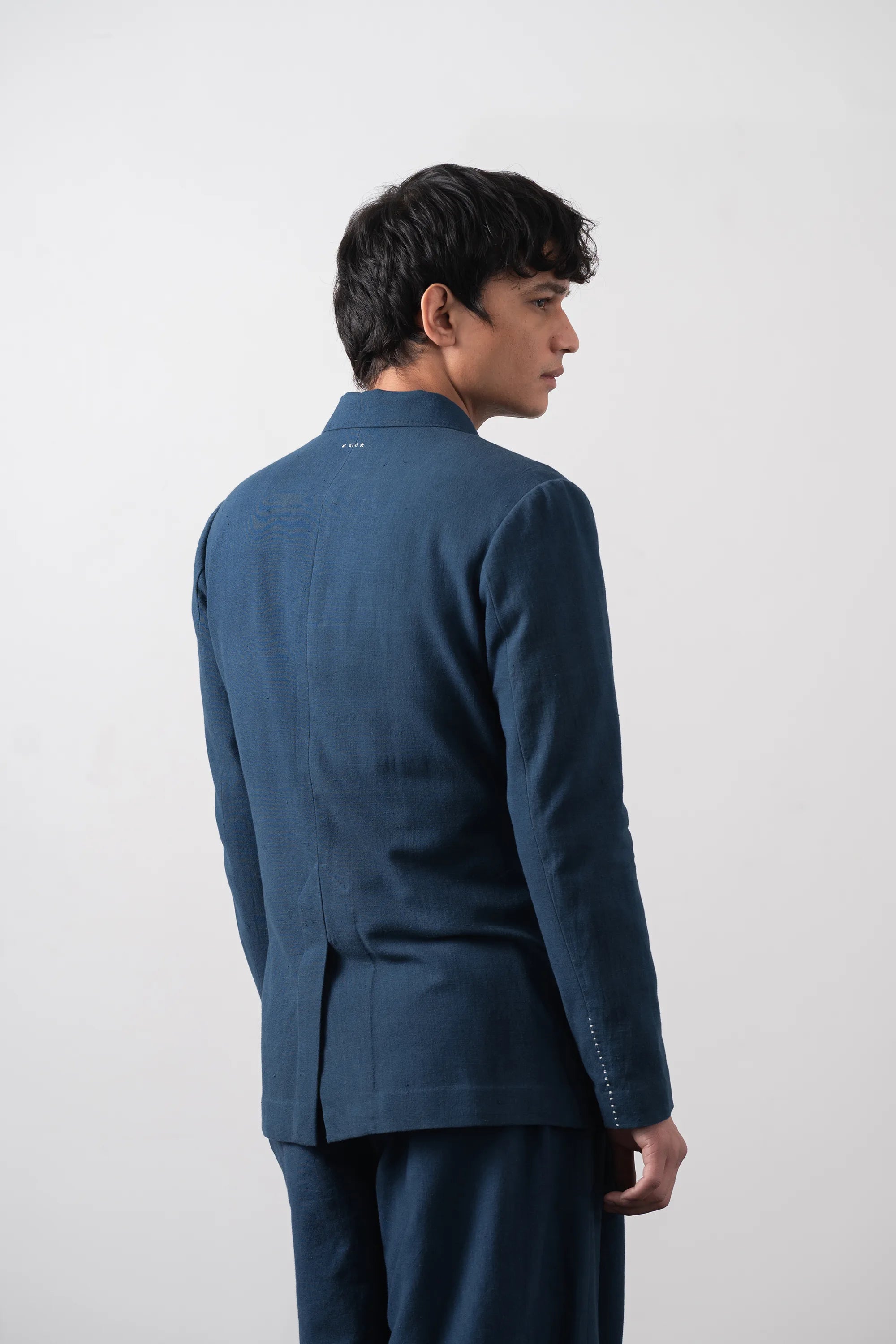 Space Blue Oversized Jacket in Organic Cotton